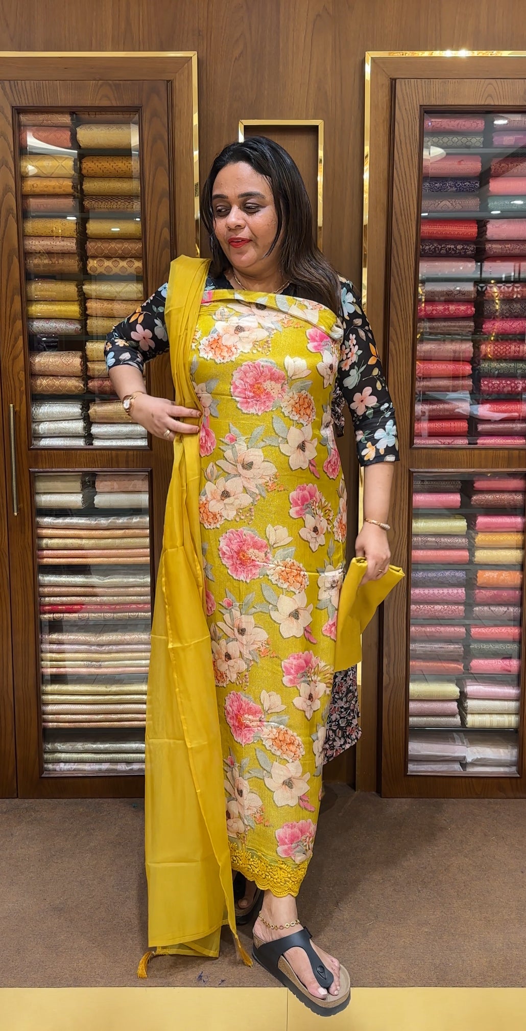 BANARASI TISSUE UNSTITCHED SALWAR SUITS - IHA 22642