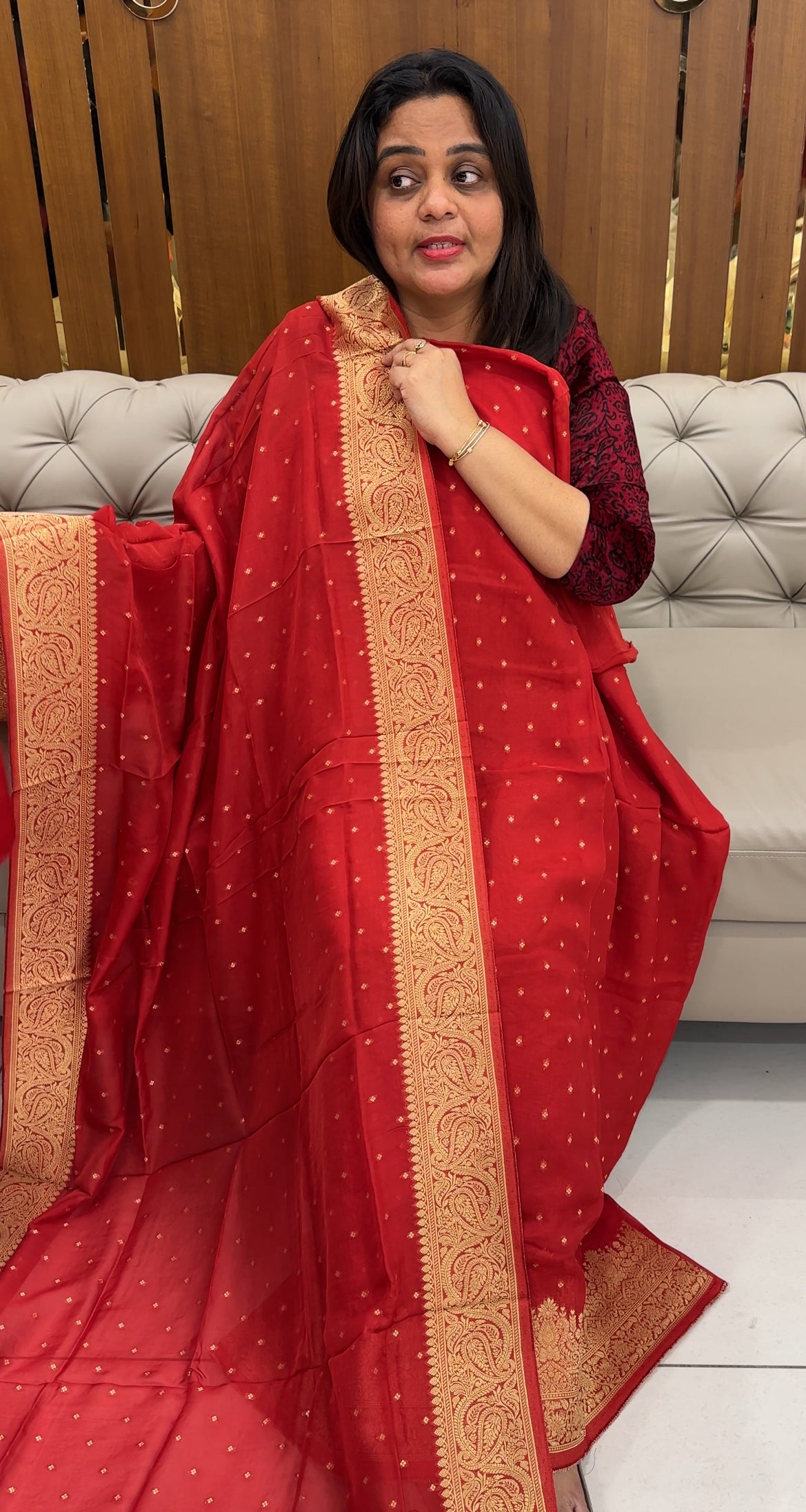 VISCOSE ORGANSA UNSTITCHED SALWAR SUITS - IHA 26394