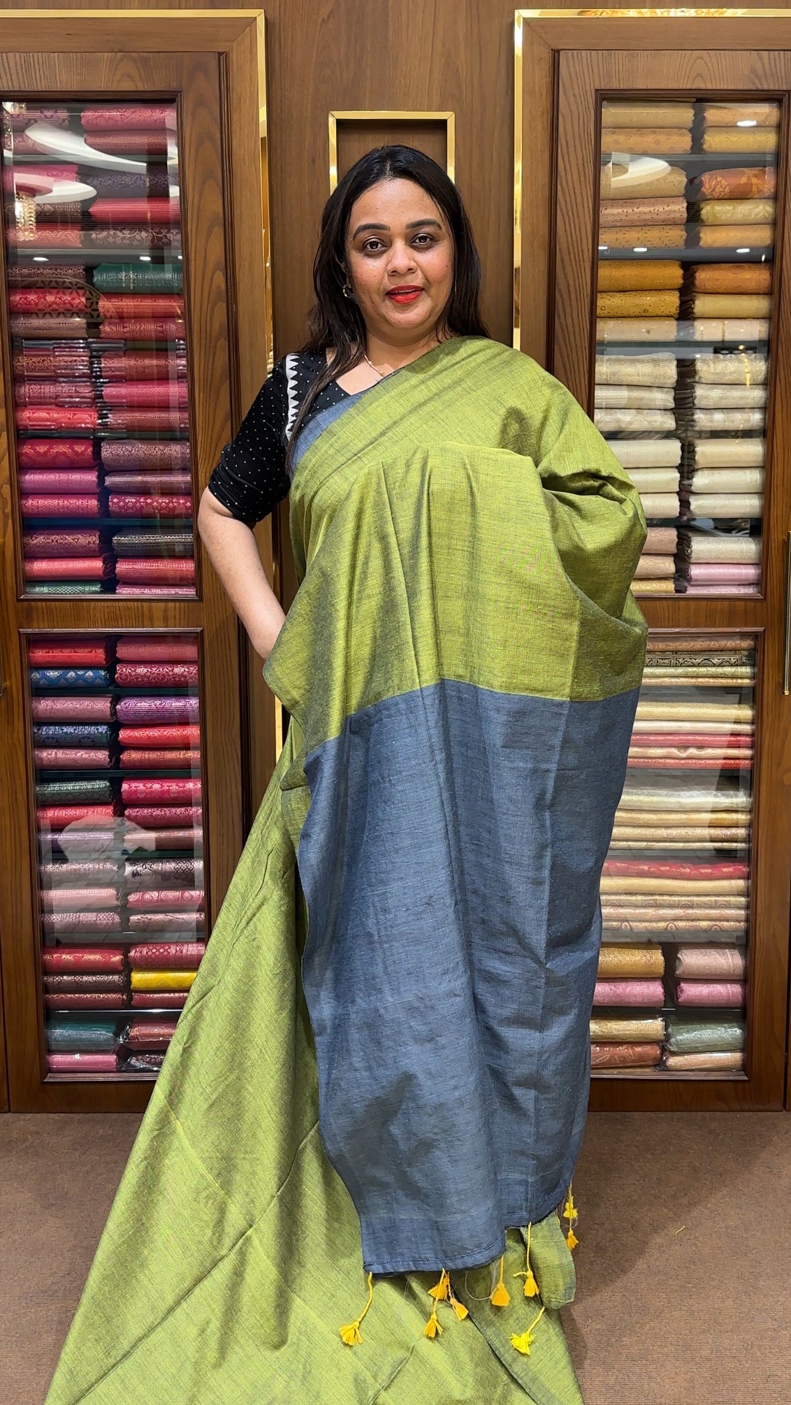 KHADDI COTTON SAREES - IHA 22310