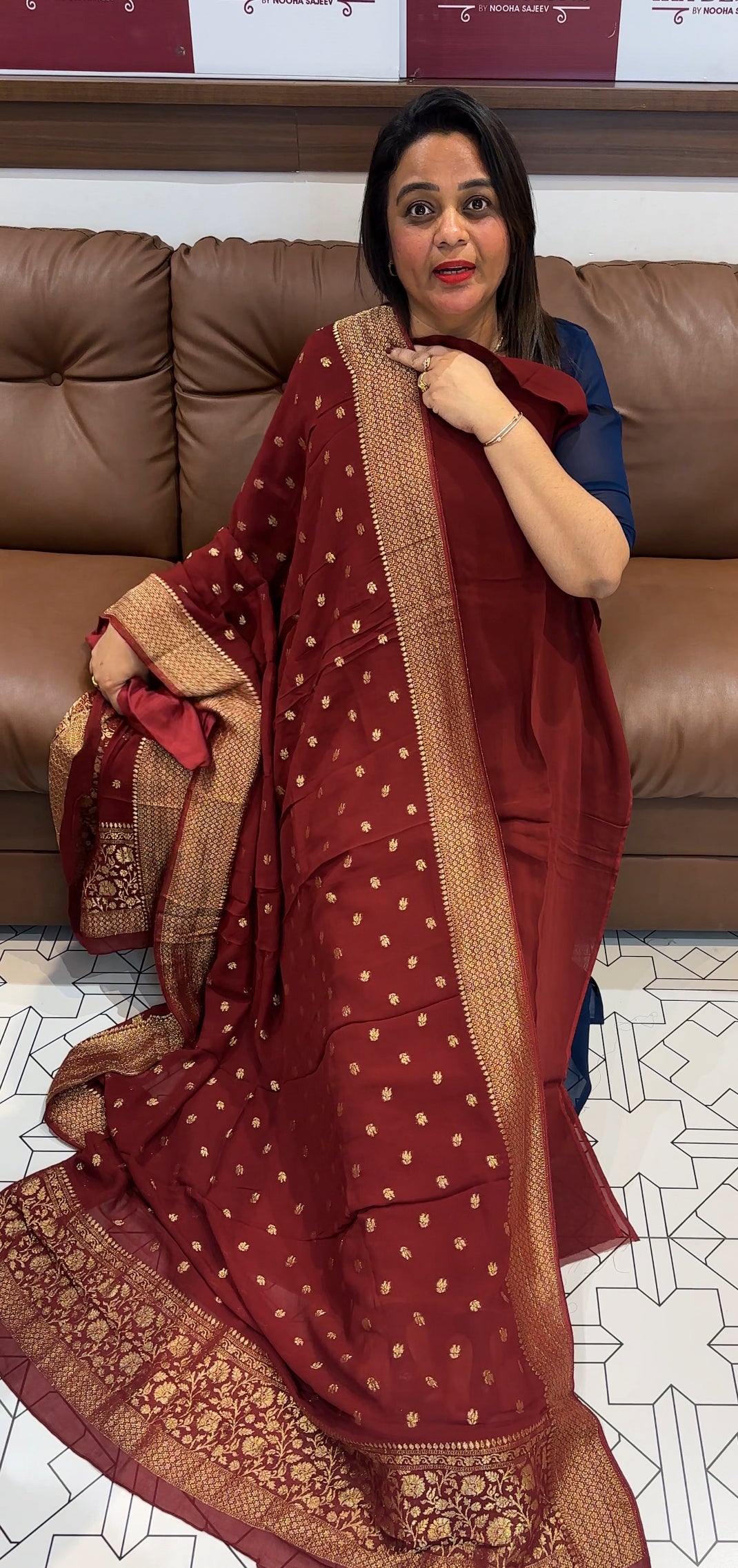 GEORGETTE UNSTITCHED SALWAR SUITS - IHA 25416