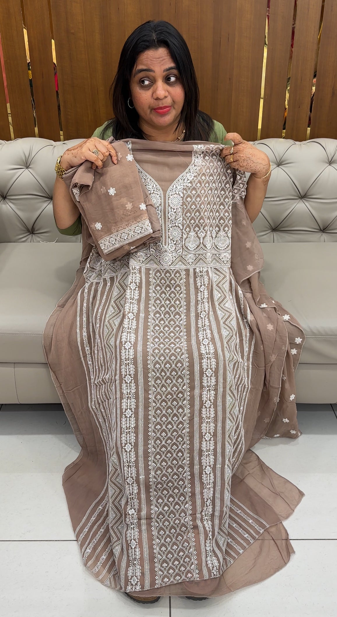 VISCOSE GEORGETTE UNSTITCHED SALWAR SUITS - IHA 27570