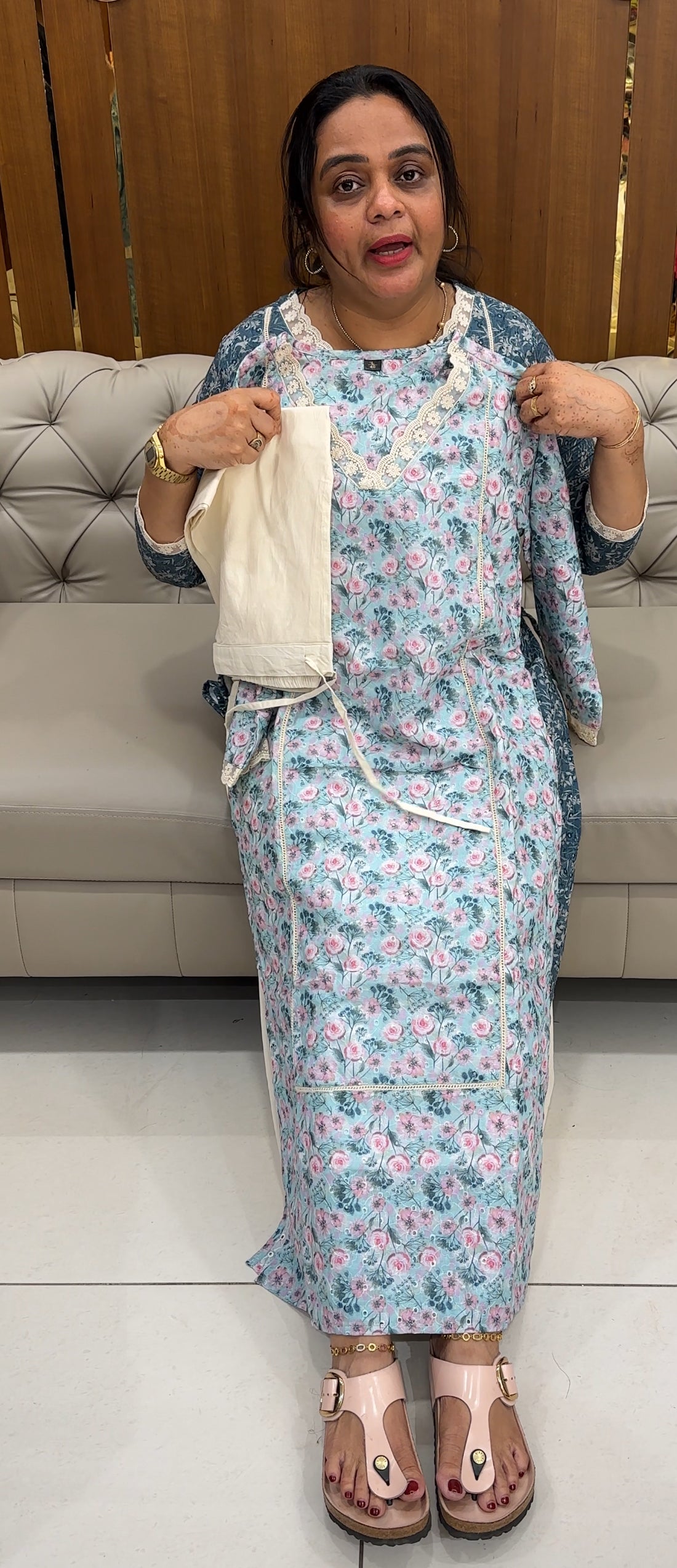 PRINTED COTTON TOP AND BOTTOM - IHA 27621