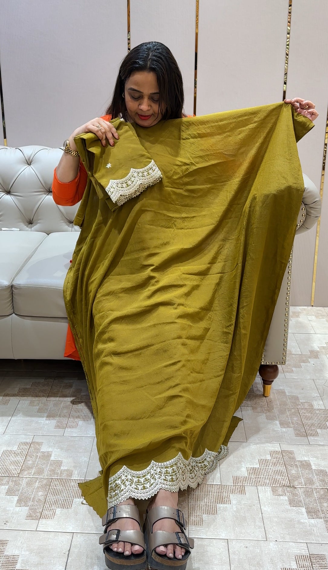 CRUSHED TISSUE UNSTITCHED SALWAR SUITS - IHA 25161