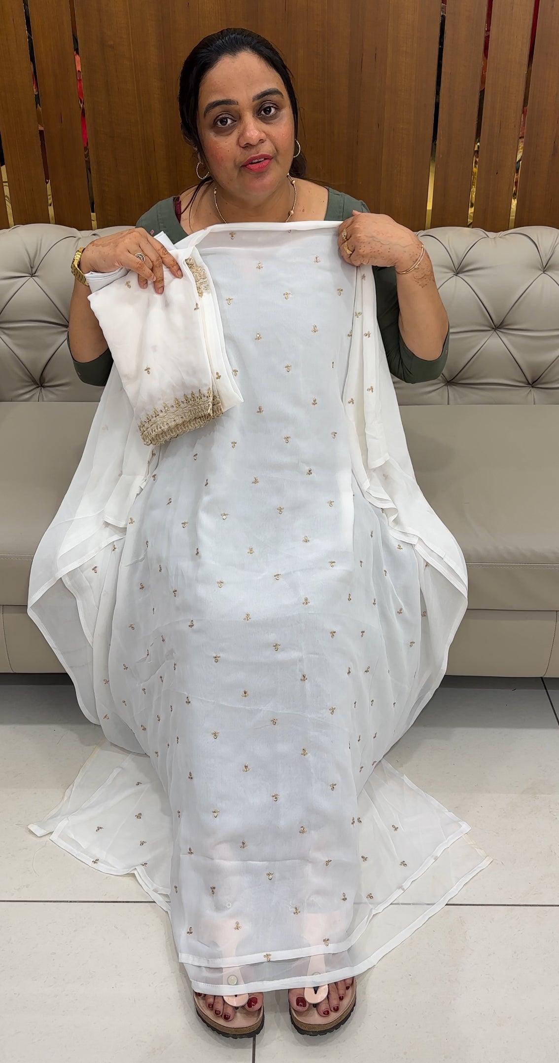 FAUX GEORGETTE UNSTITCHED SALWAR SUITS - IHA 27628