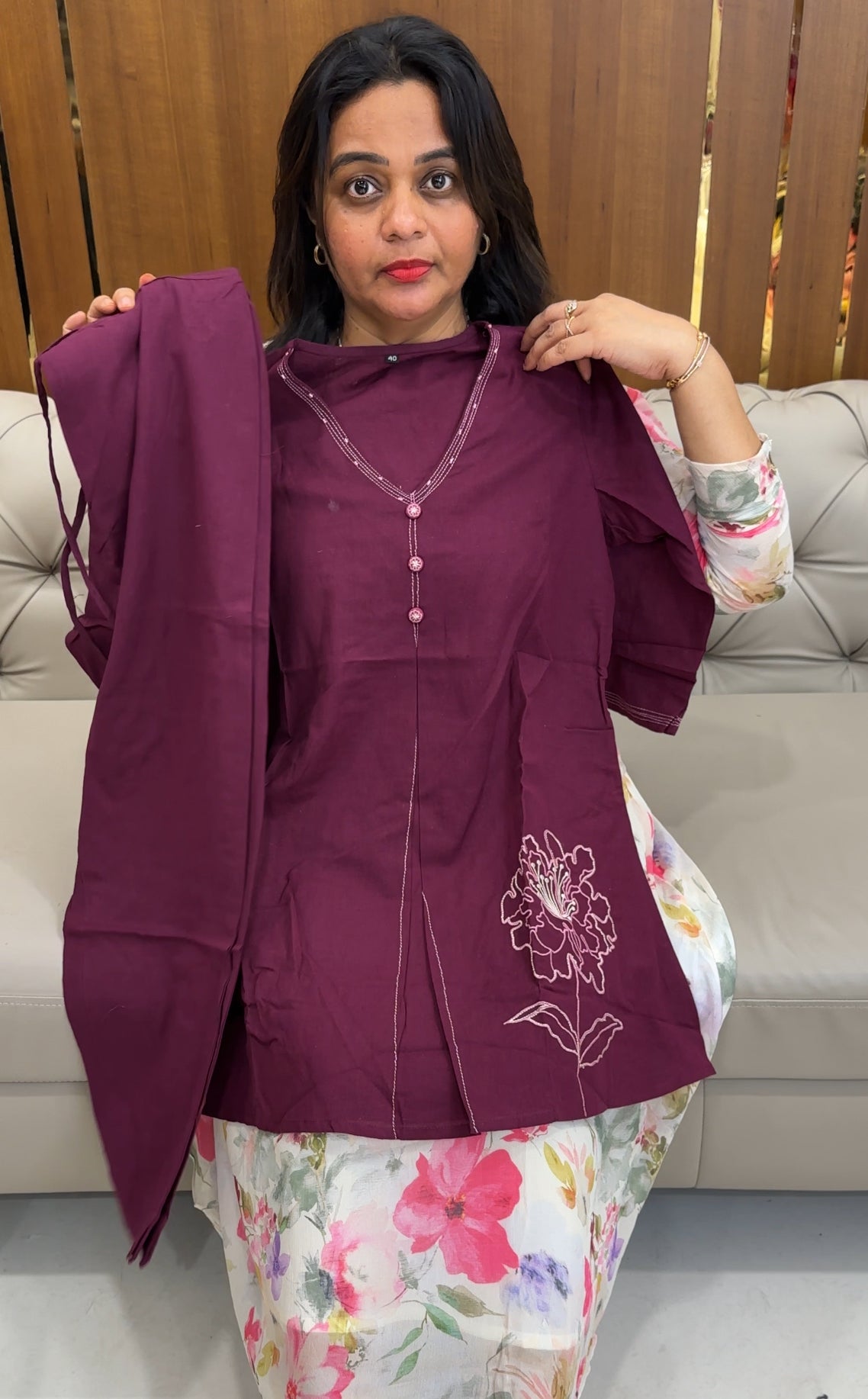 PRINTED LINEN SHORT CO-ORDS - IHA 26133