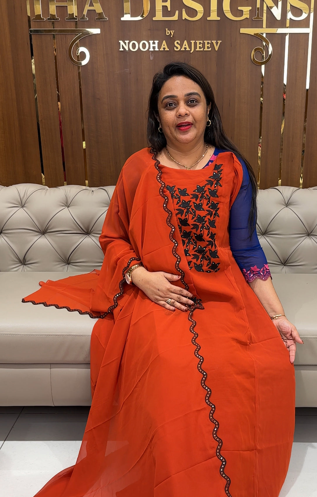 FORWARD LONG ALINE TOP AND DUPATTA - IHA 24224