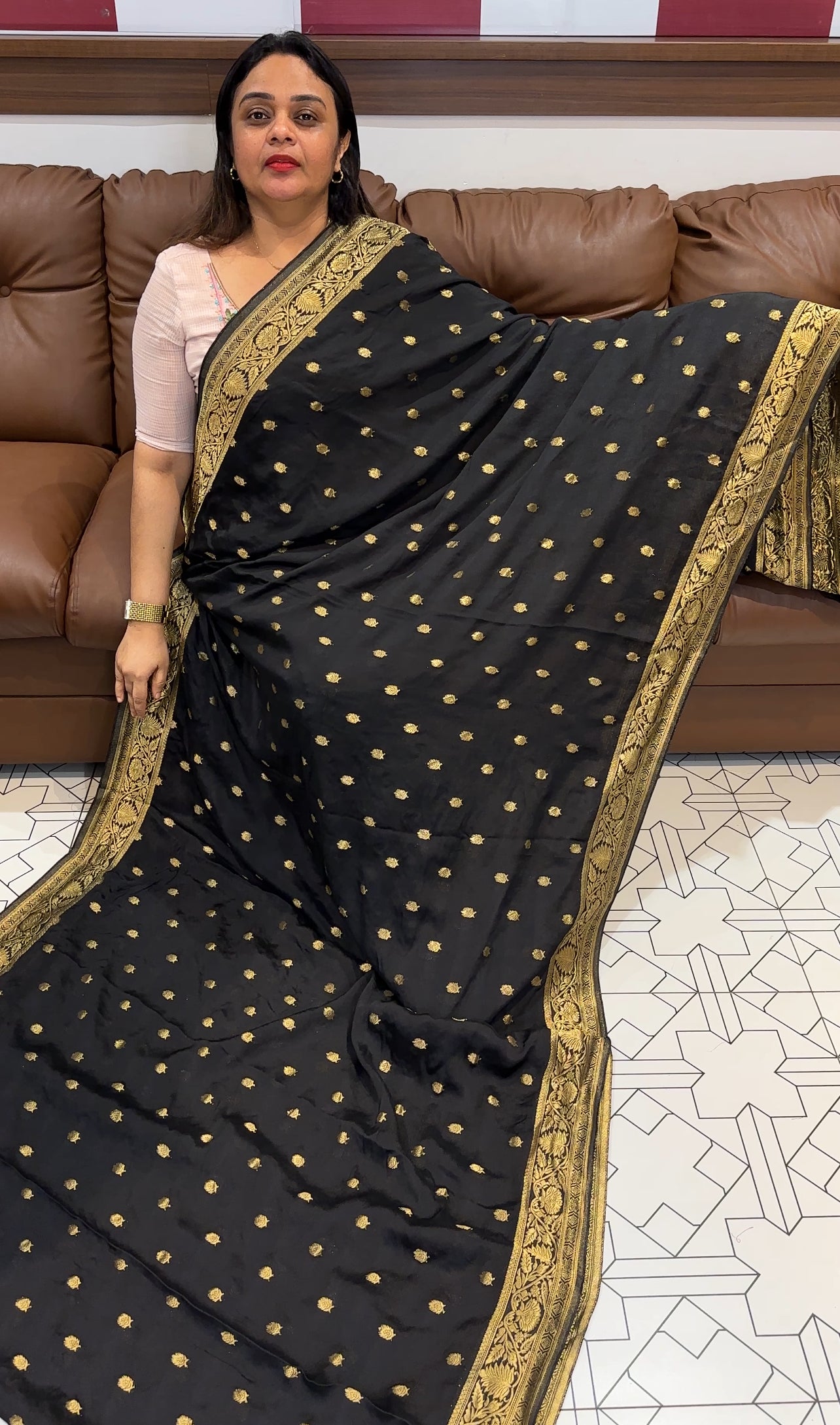 PLATINUM CHIFFON SAREES - IHA 23314