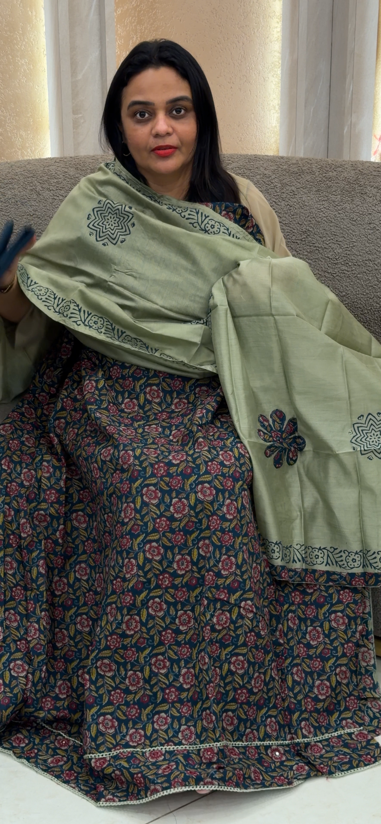 PRINTED COTTON UNSTITCHED SALWAR SUITS - IHA 33064