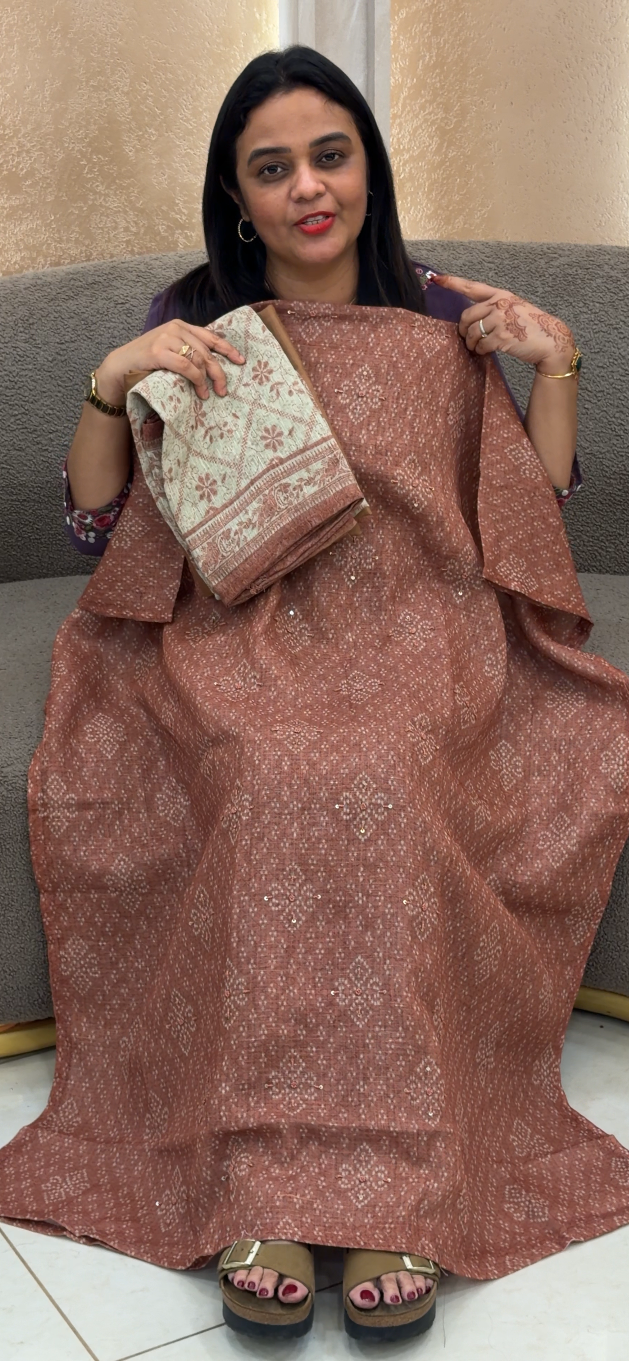 LINEN UNSTITCHED SALWAR SUITS - IHA 33041