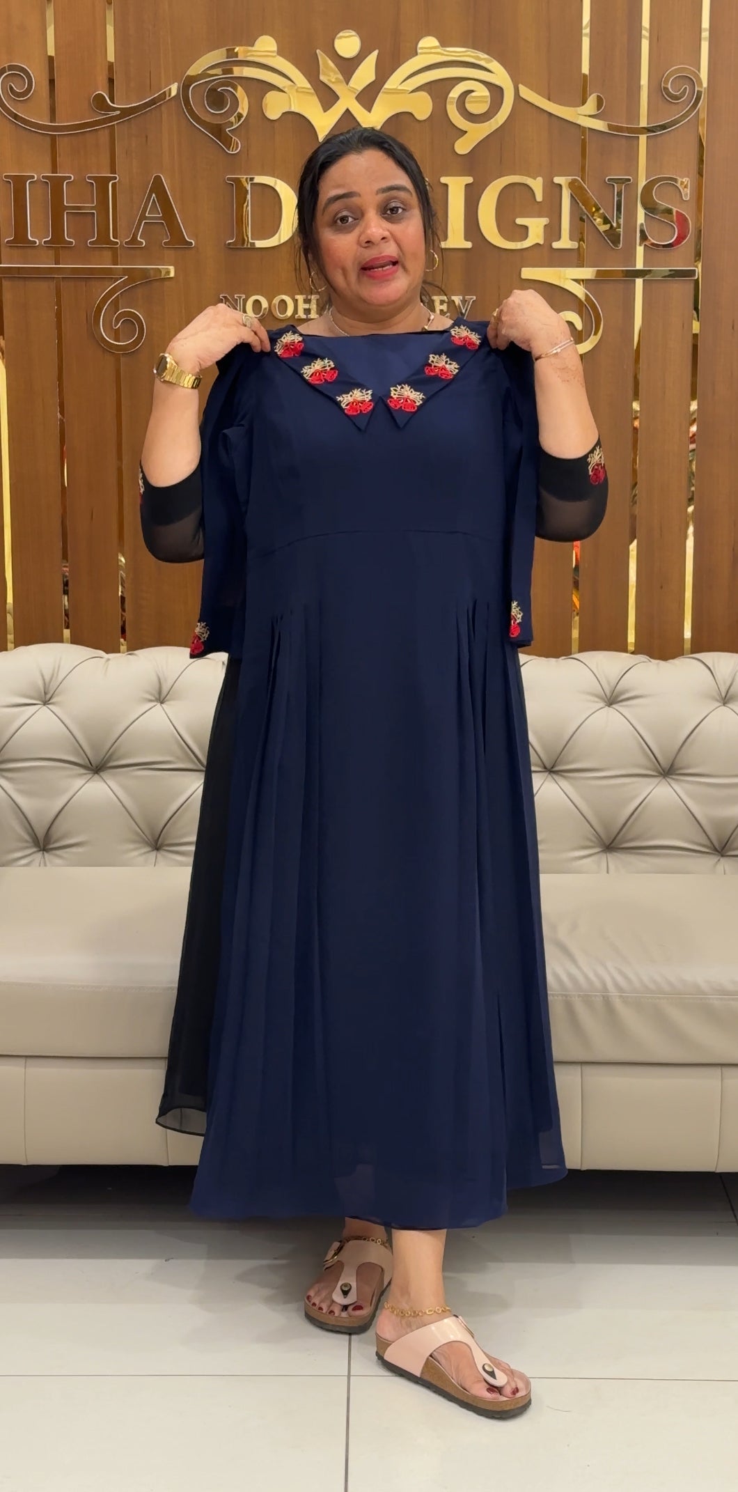 IHA'S IN-HOSE GEORGETTE ALINE TOPS - IHA 27616