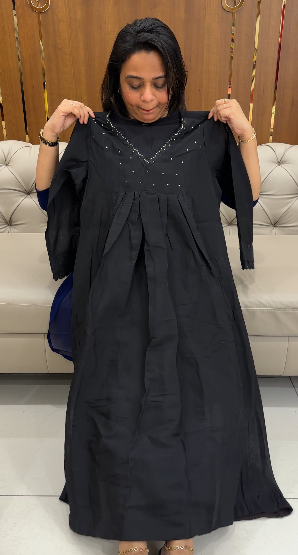 MALAI CHANDERI LONG TOPS - IHA 25863