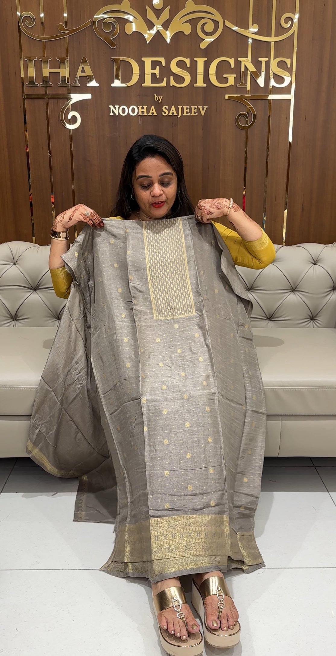 BANARASI UNSTITCHED SALWAR SUITS - IHA 23644