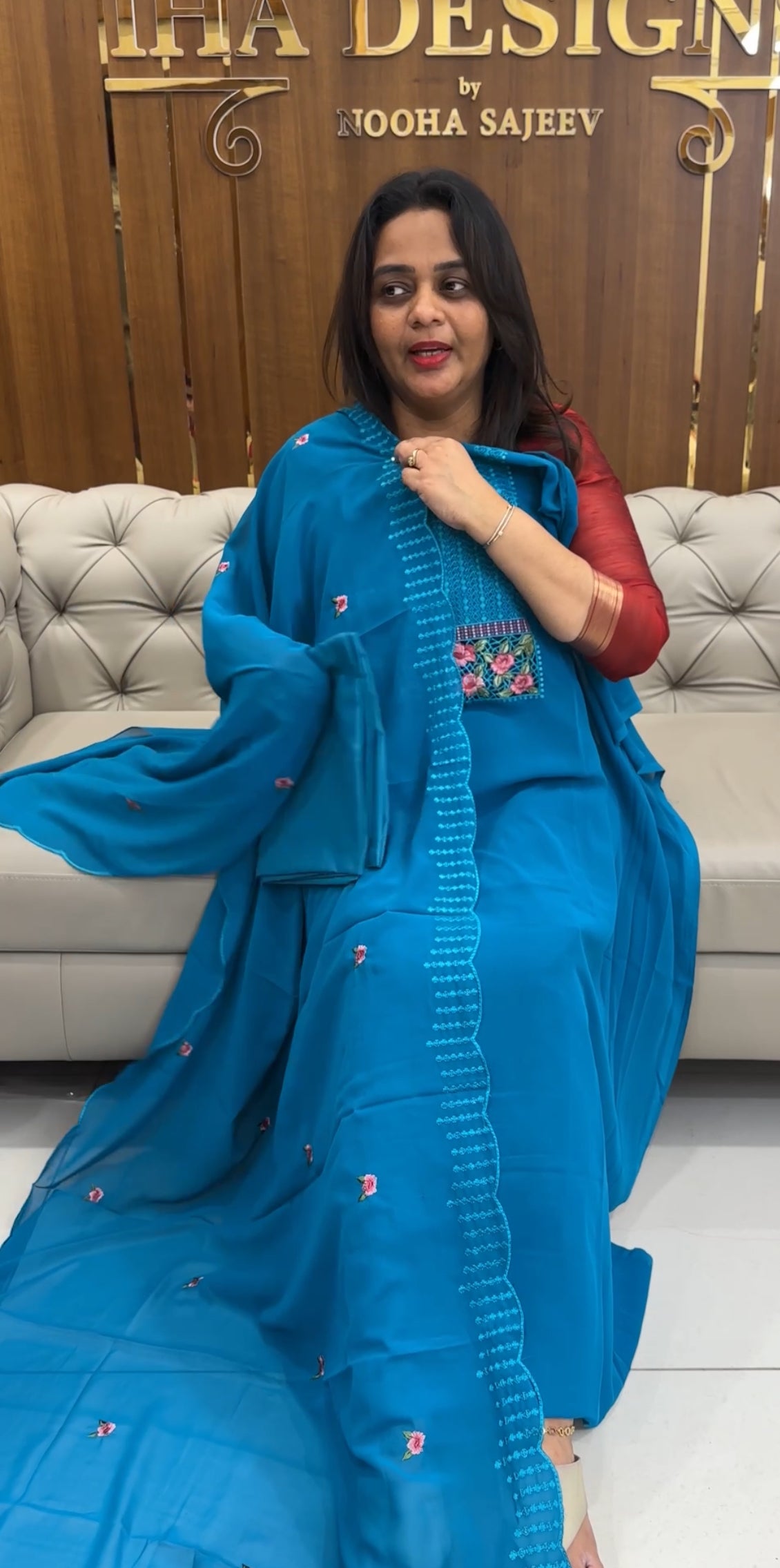 FAUX GEORGETTE UNSTITCHED SALWAR SUITS - IHA 25207