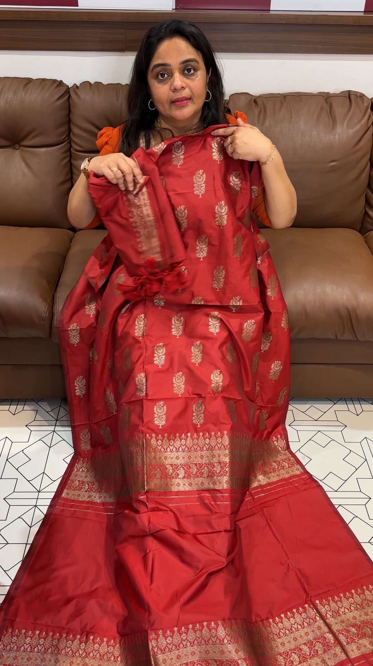 SEMI BANARASI USNTITCHED SALWAR SUITS - IHA 26457