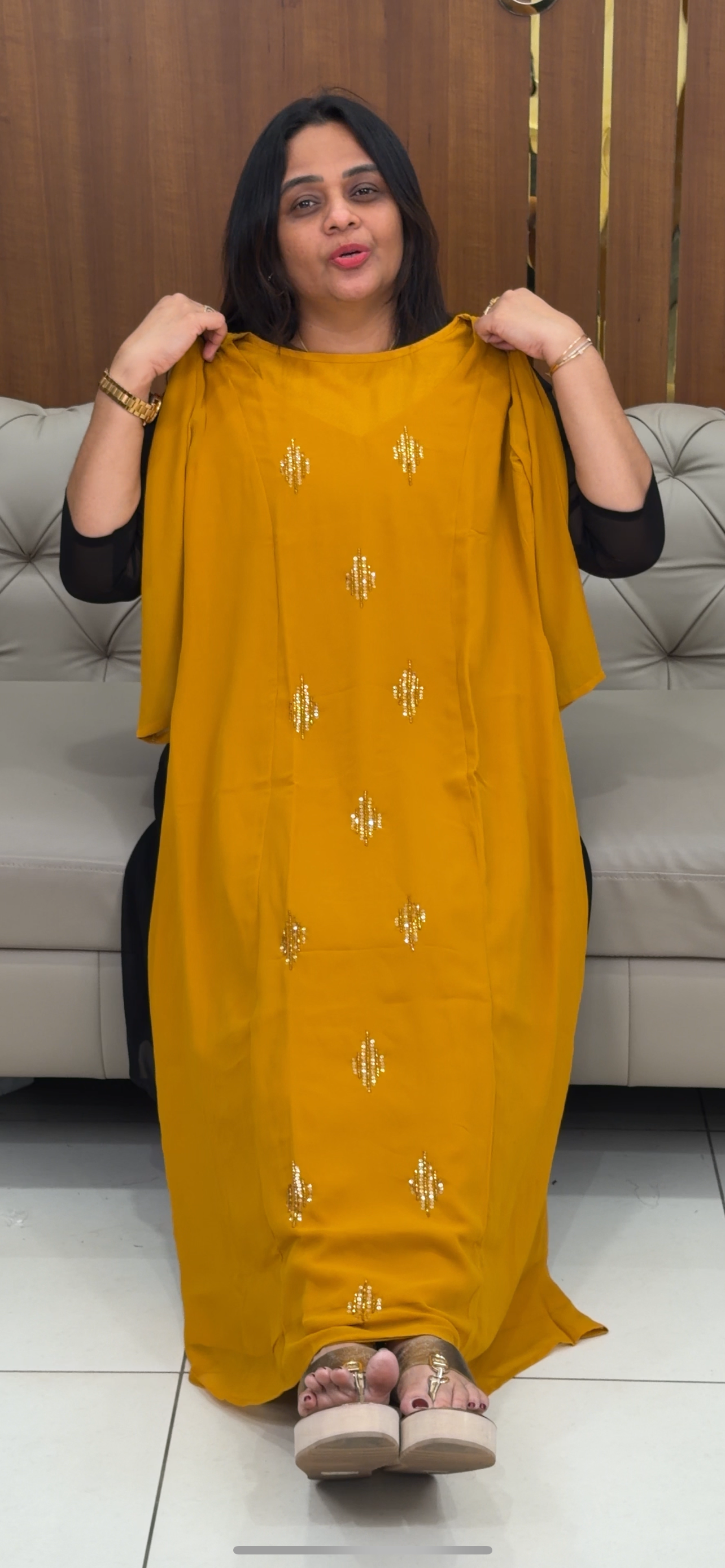 IHA'S IN-HOUSE PARTY WEAR SLITTED TOP - IHA 29355