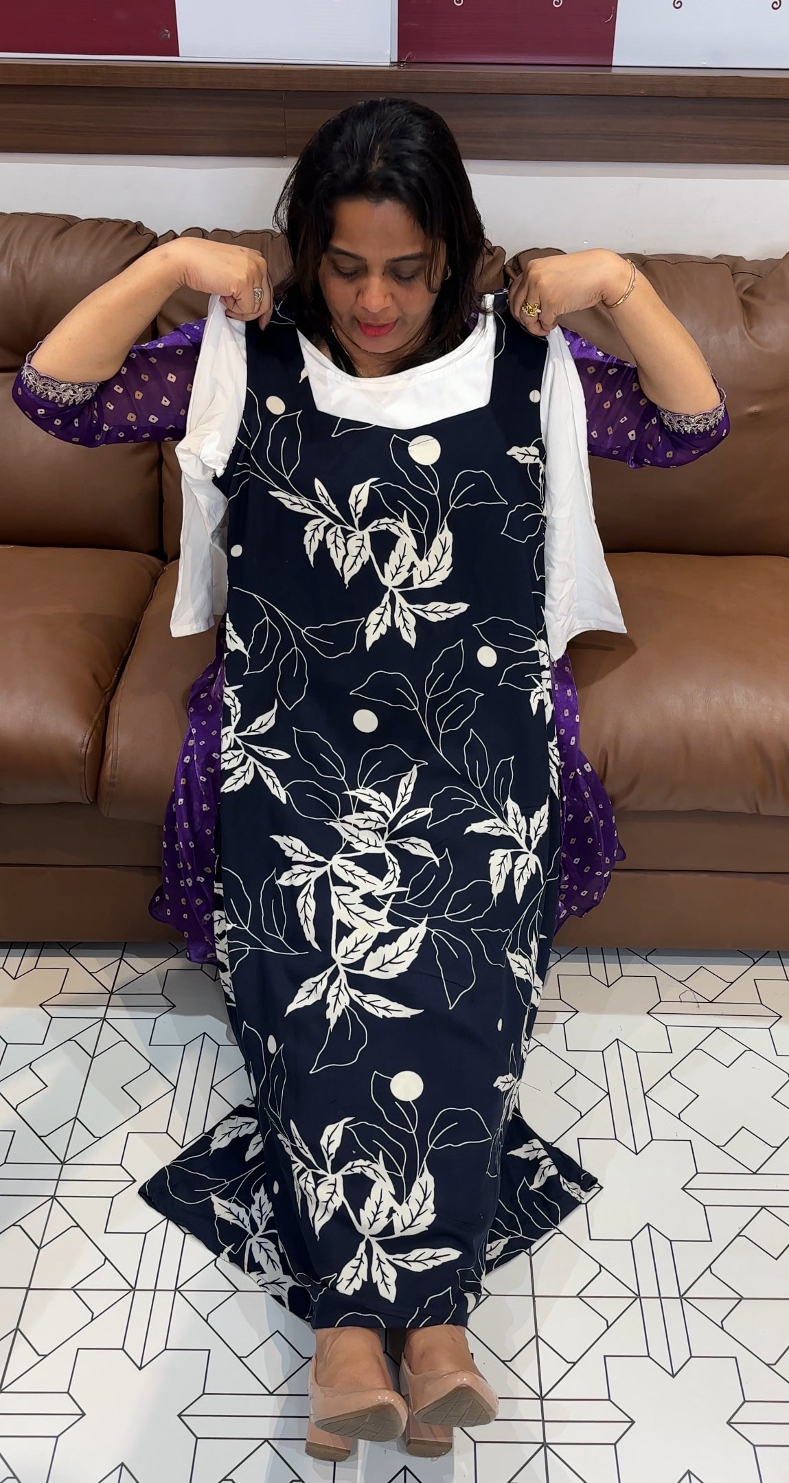PRINTED LONG TOPS - IHA 25460