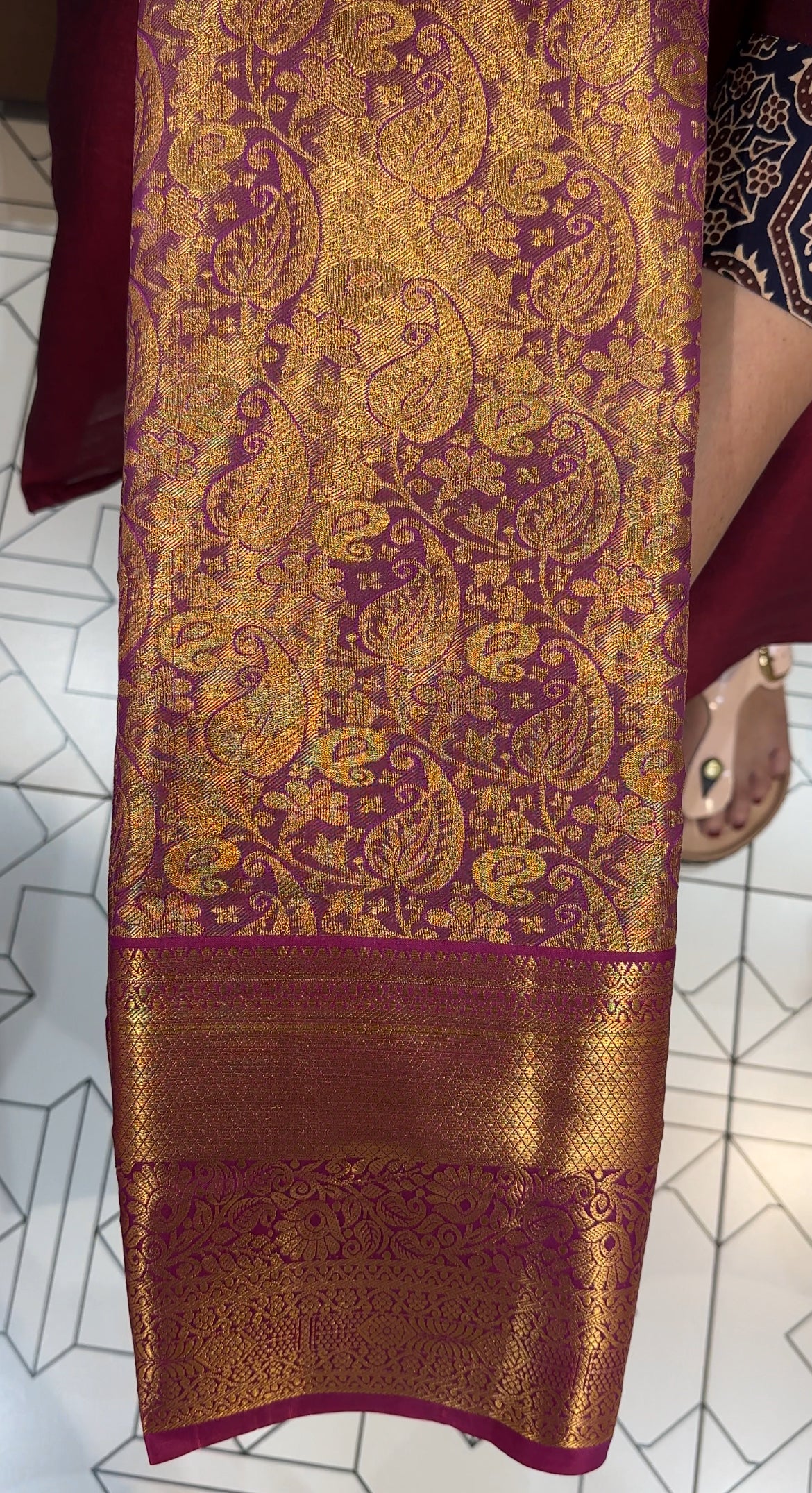 SEMI TISSUE KANCHIPURAM SAREES - IHA 27858