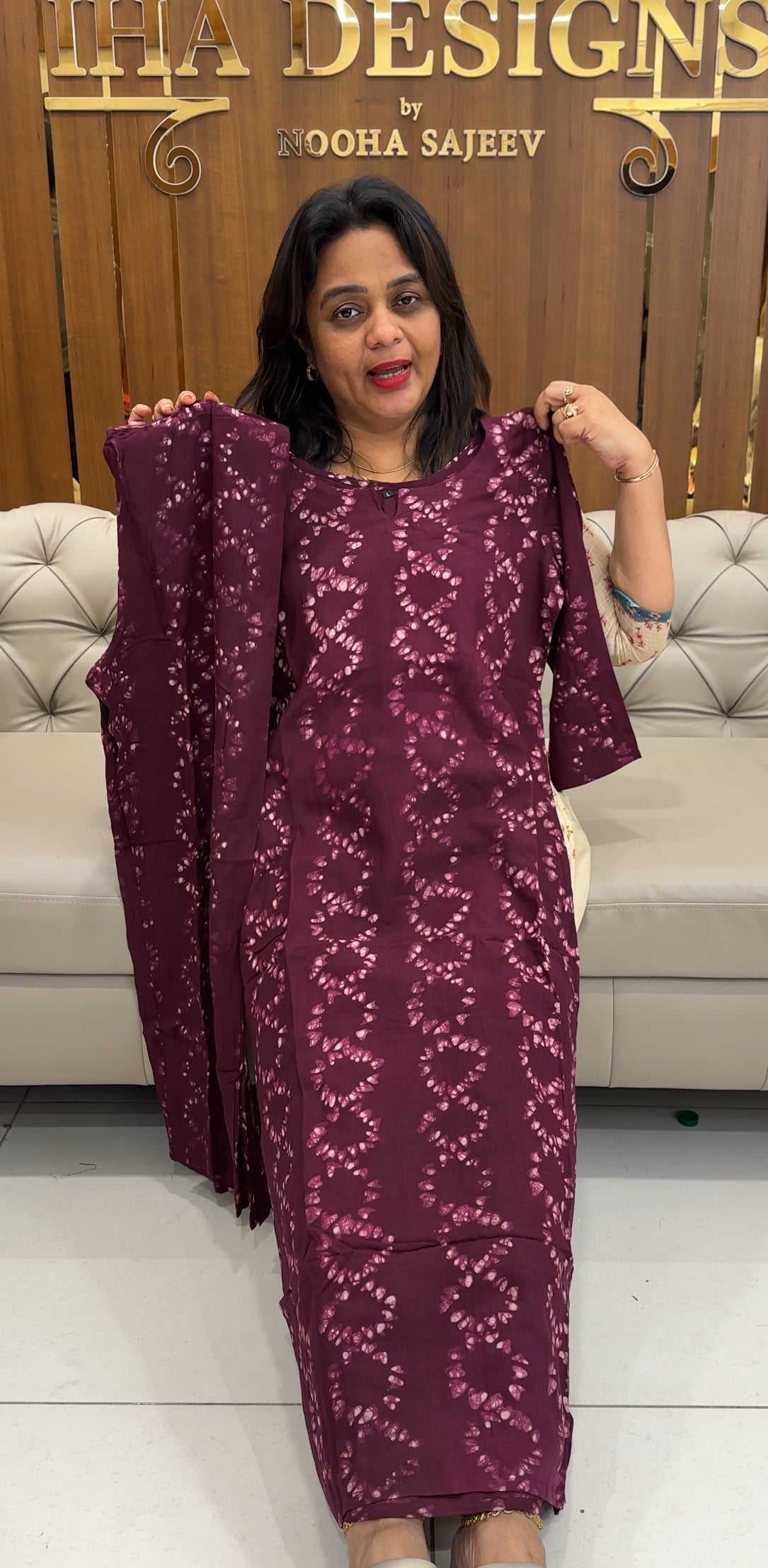 BATIK PRINTED TOP AND BOTTOM - IHA 25187