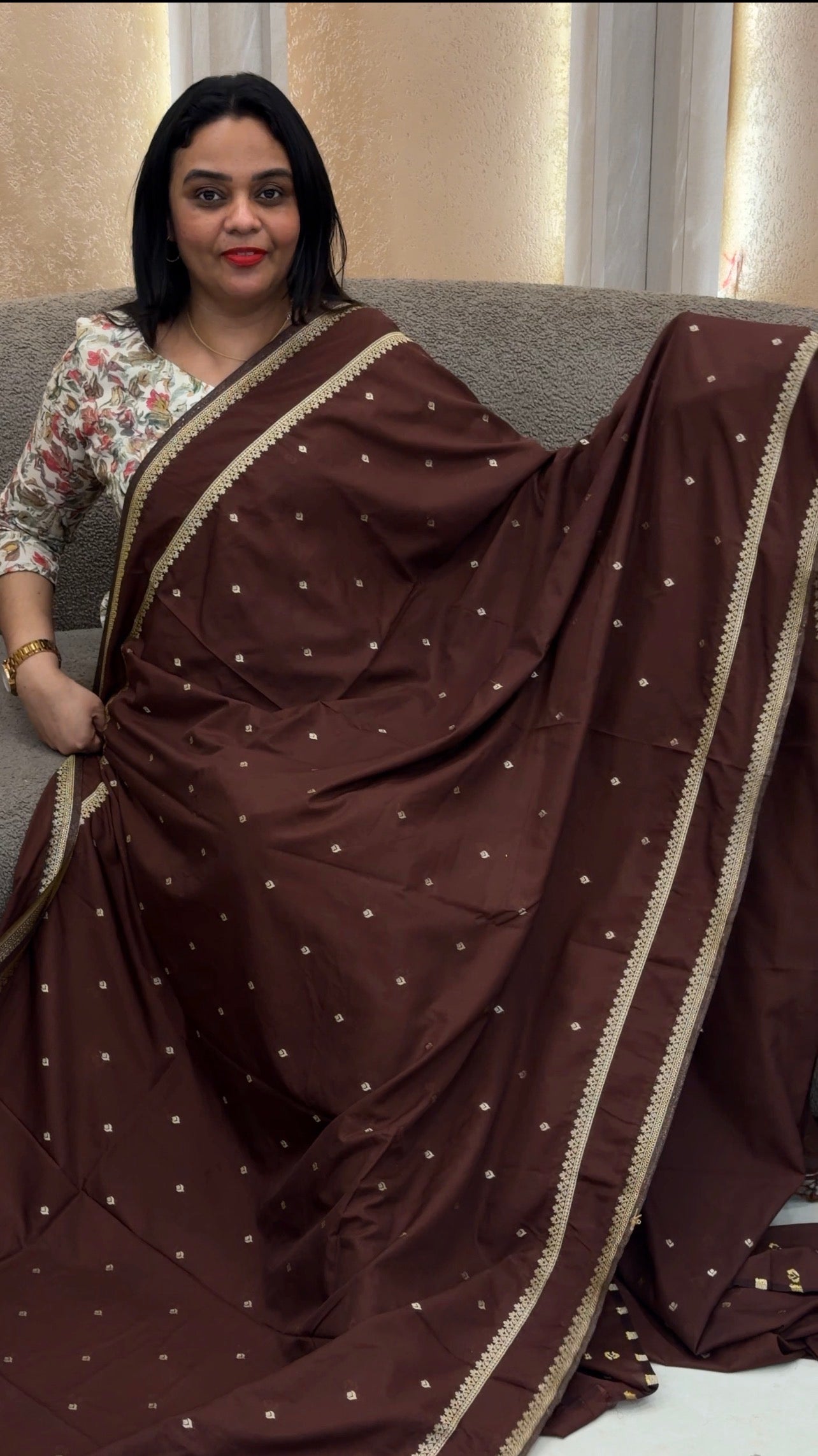 SEMI BANARASI SAREES - IHA 33135