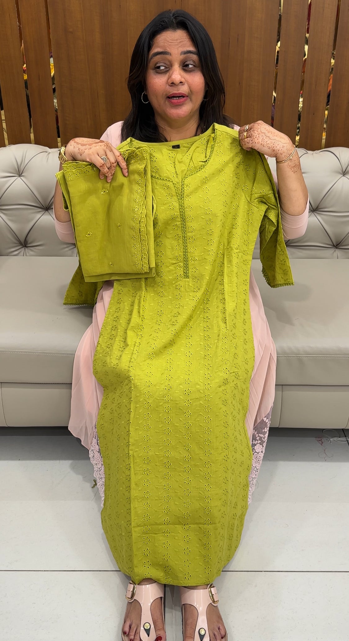 COTTON HAKOBA TOP, BOTTOM AND DUPATTA - IHA 27586