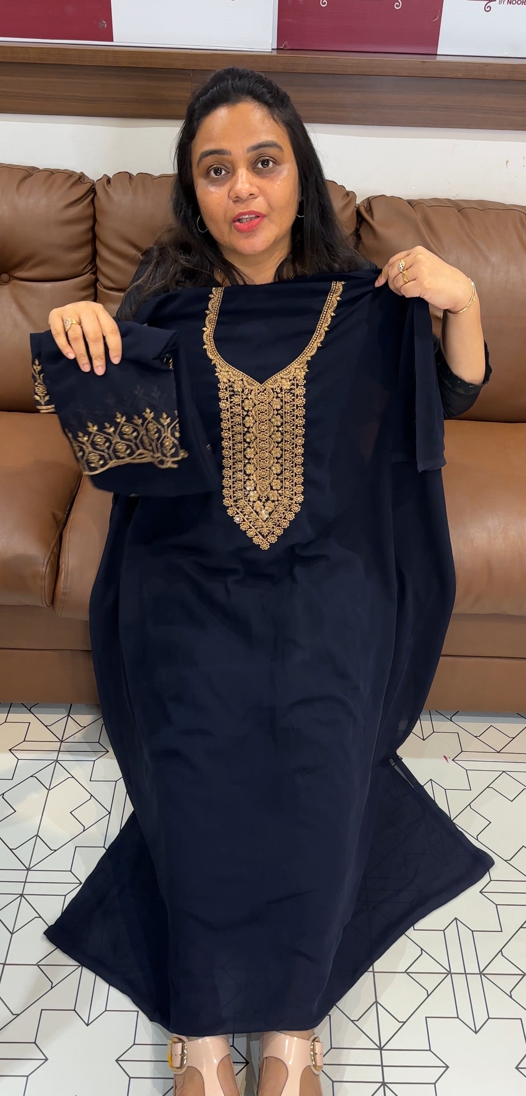 FAUX GEORGETTE UNSTITCHED SALWAR SUITS - IHA 27917