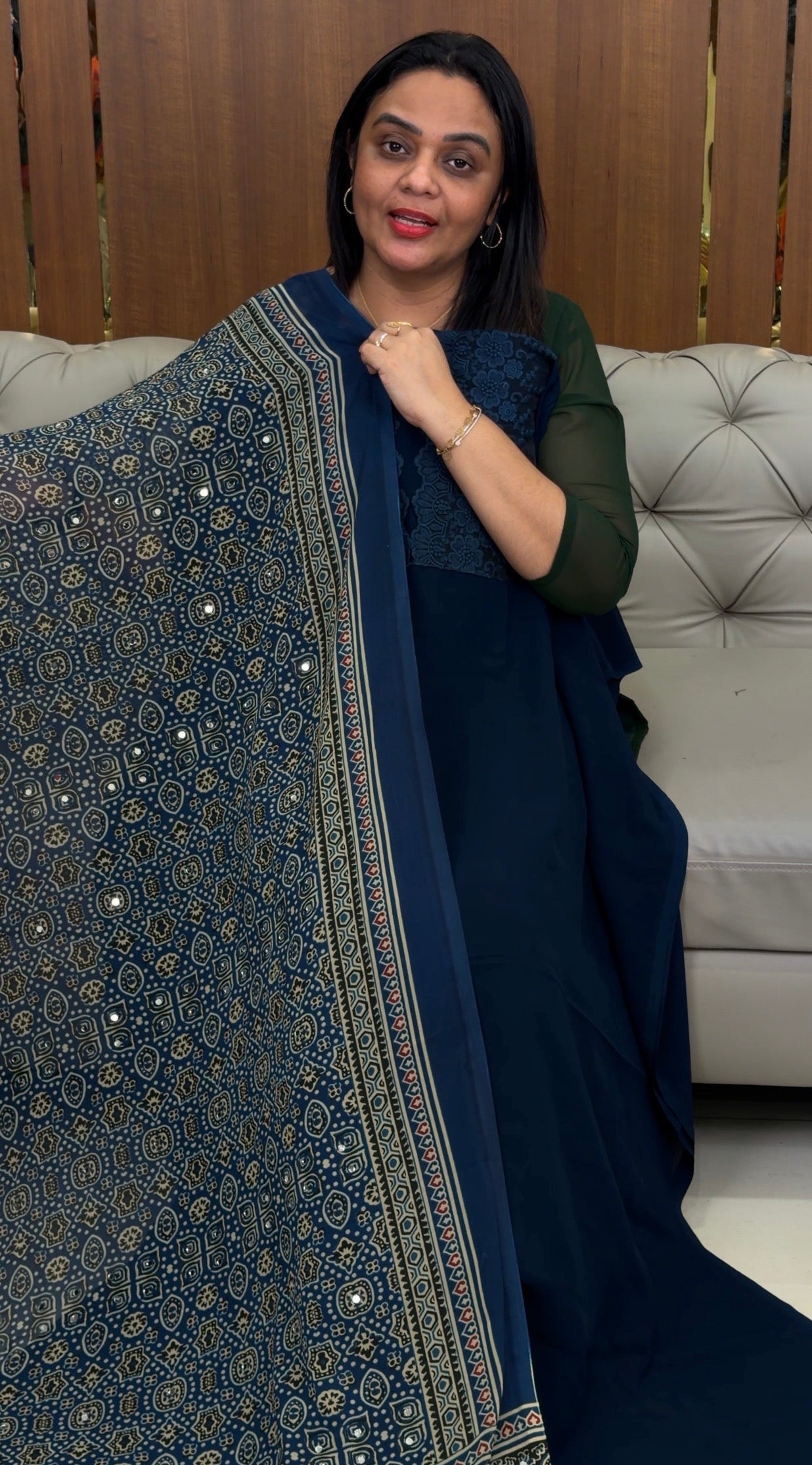 FAUX GEORGETTE UNSTITCHED SALWAR SUITS - IHA 33211