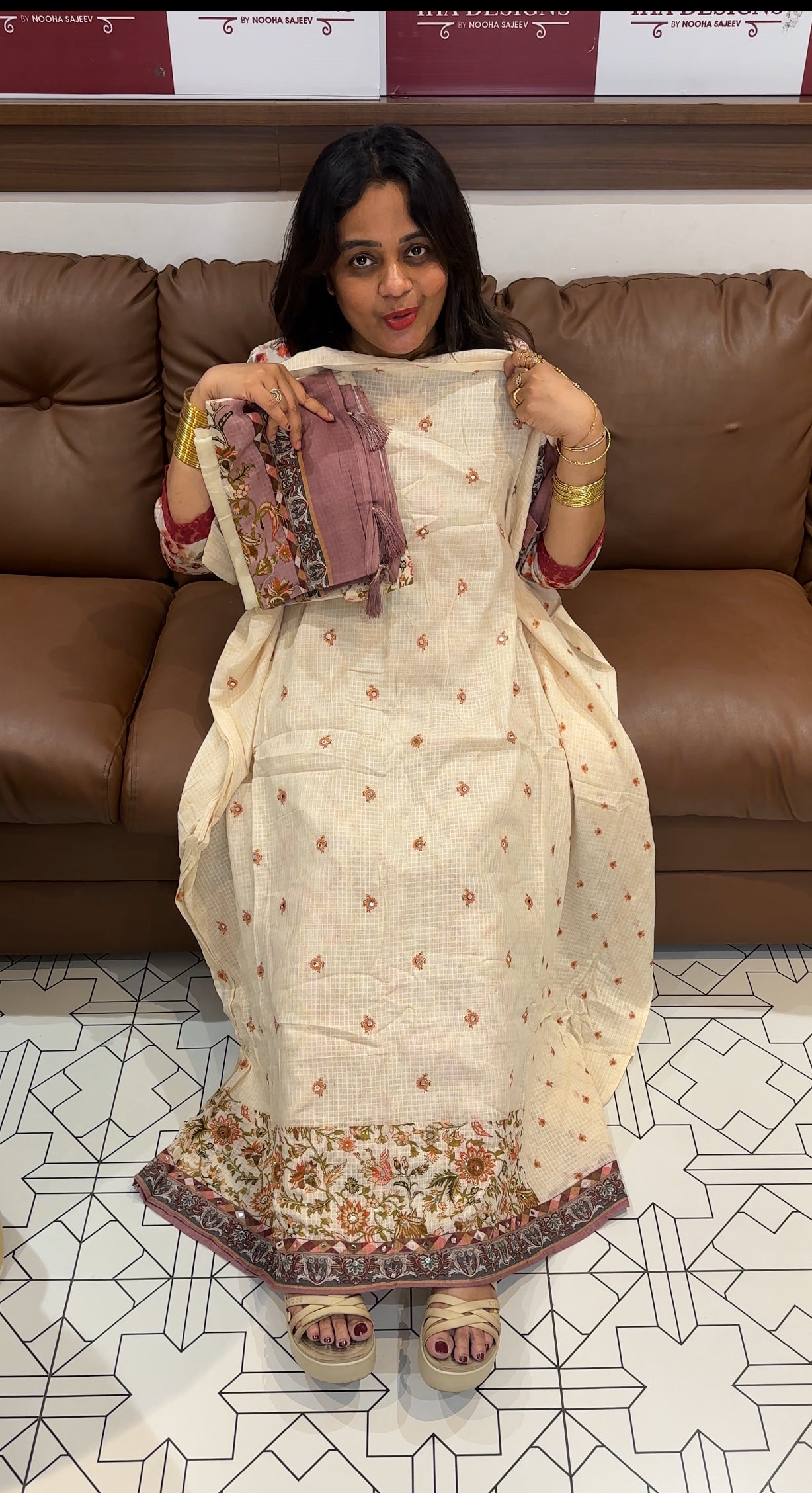 PRINTED COTTON UNSTITCHED SALWAR SUITS - IHA 26153