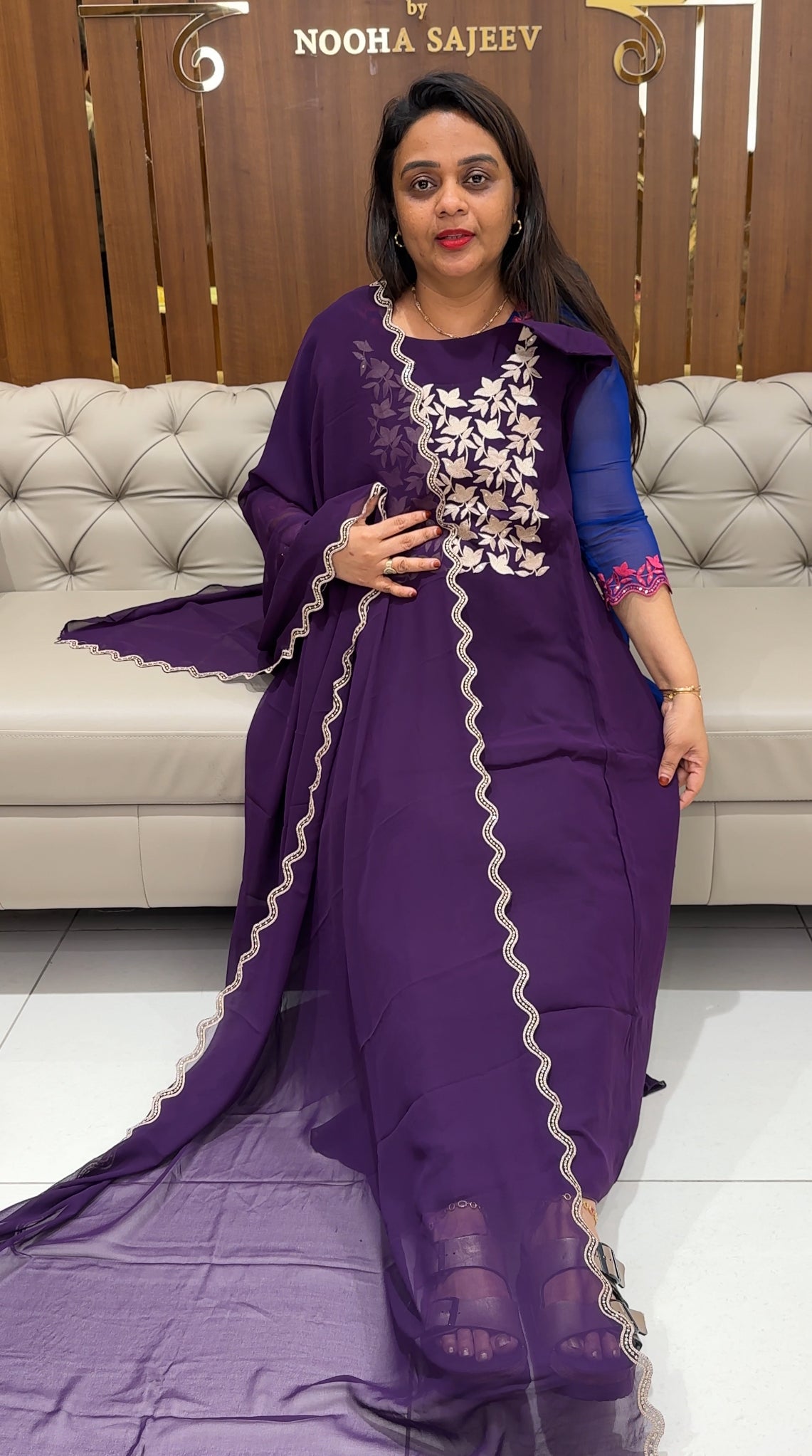 FORWARD LONG ALINE TOP AND DUPATTA - IHA 24224