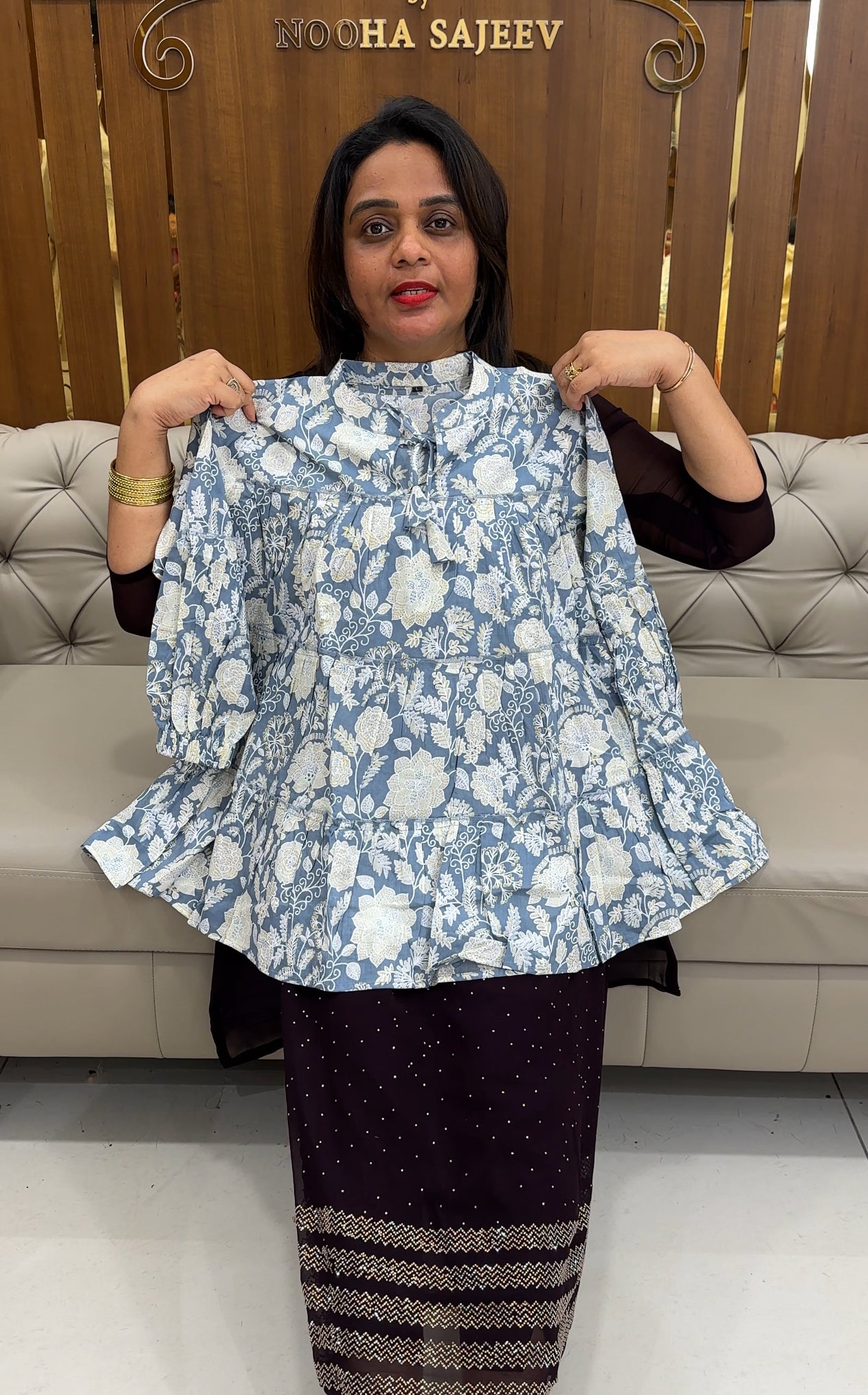 PRINTED SHORT TOPS - IHA 25644