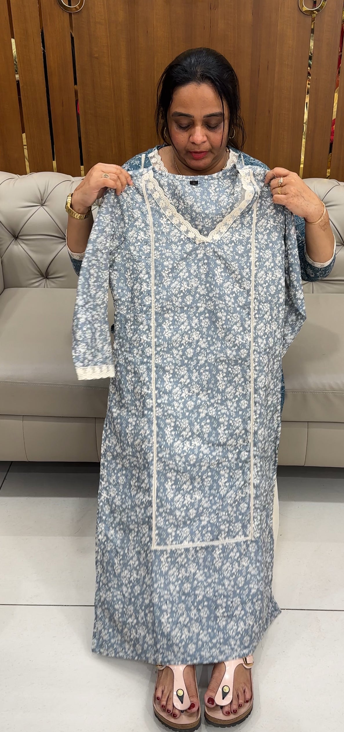 PRINTED COTTON TOP AND BOTTOM - IHA 27621