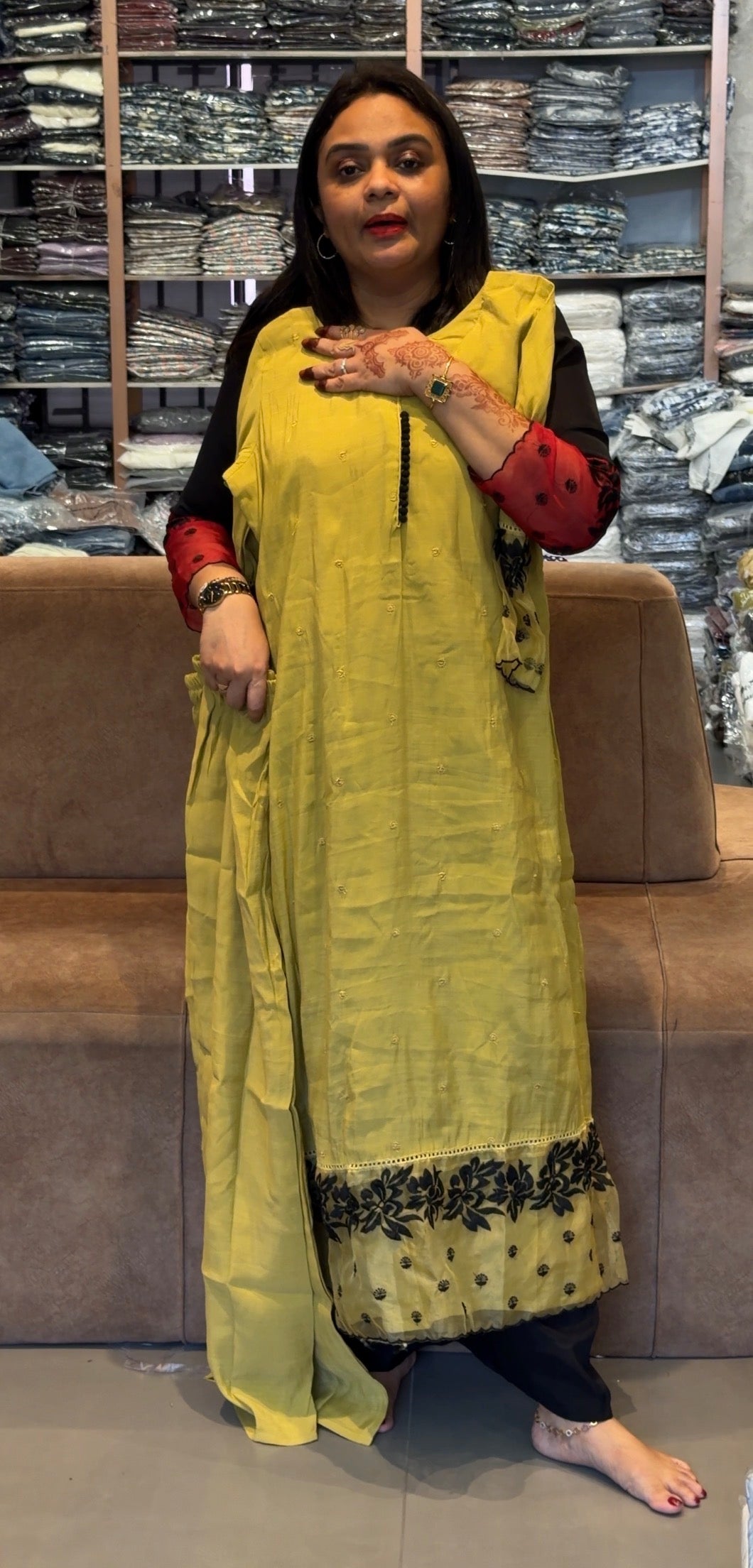 MUL CHANDERI TOP AND BOTTOM - IHA 32967