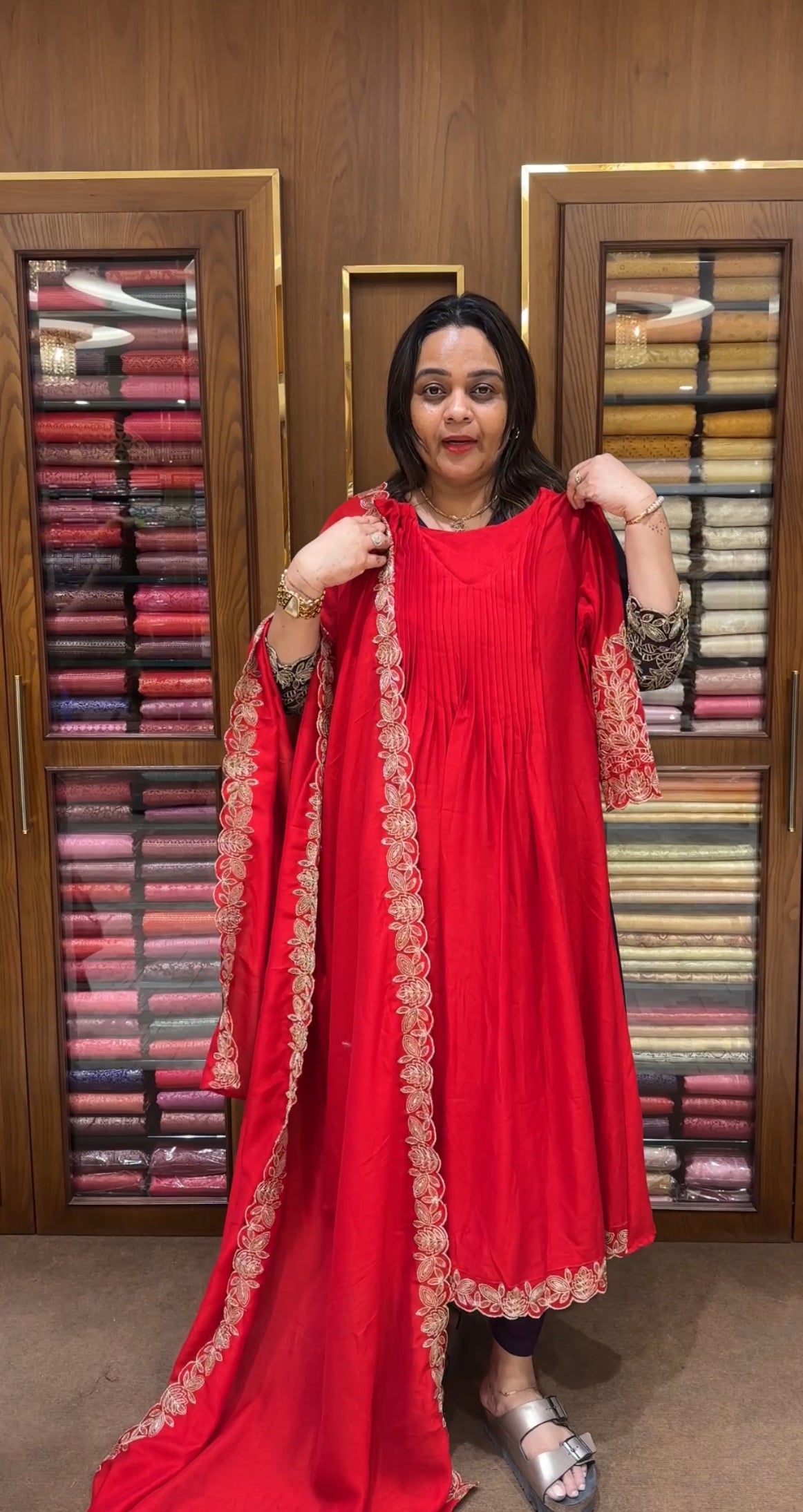SEMI RAW SILK TOP,BOTTOM AND DUPATTA - IHA 24149