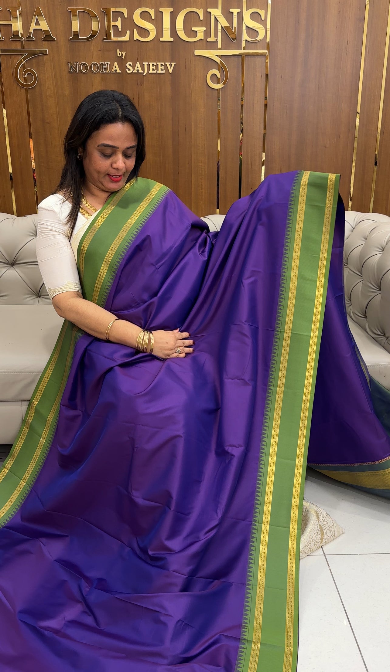 SEMI KANCHIPURAM SAREES - IHA 25578