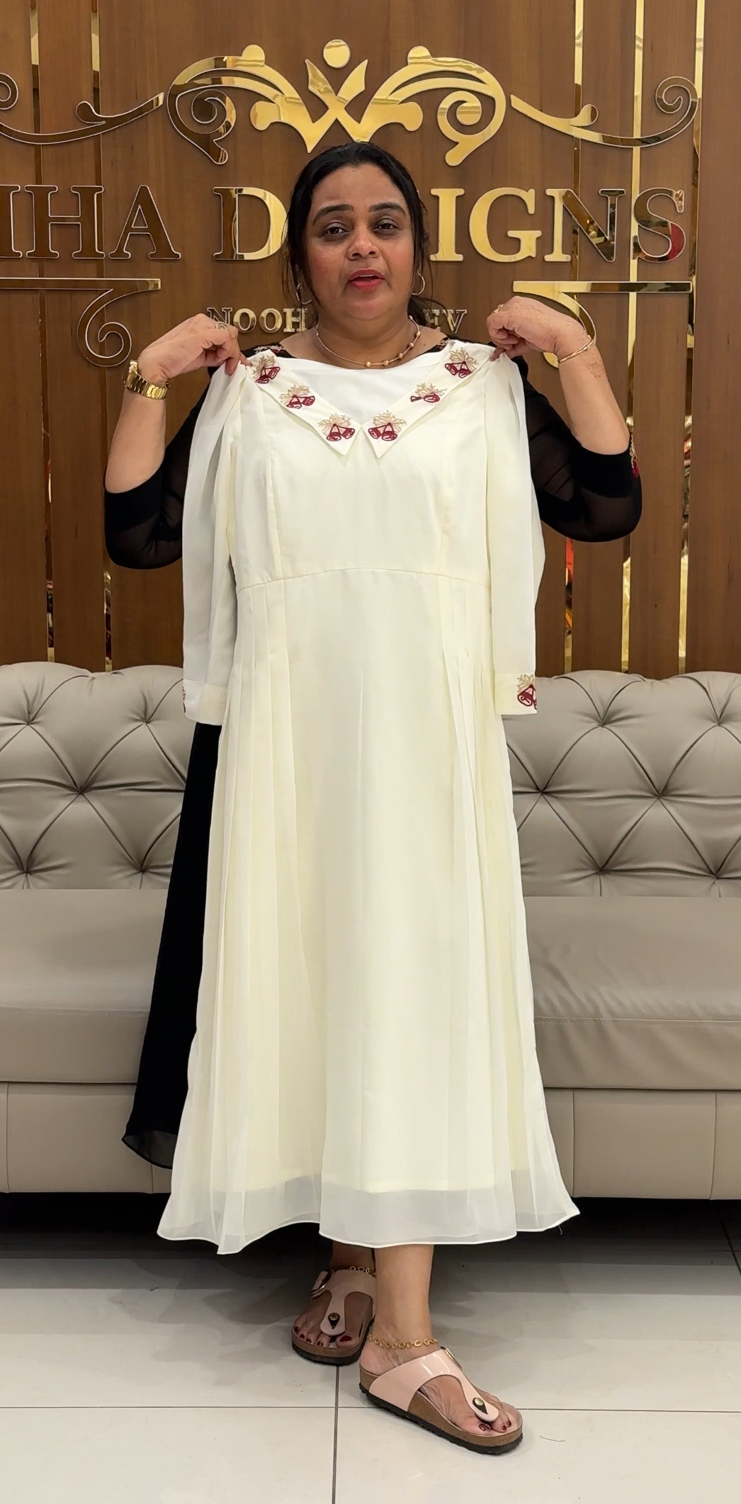IHA'S IN-HOSE GEORGETTE ALINE TOPS - IHA 27616