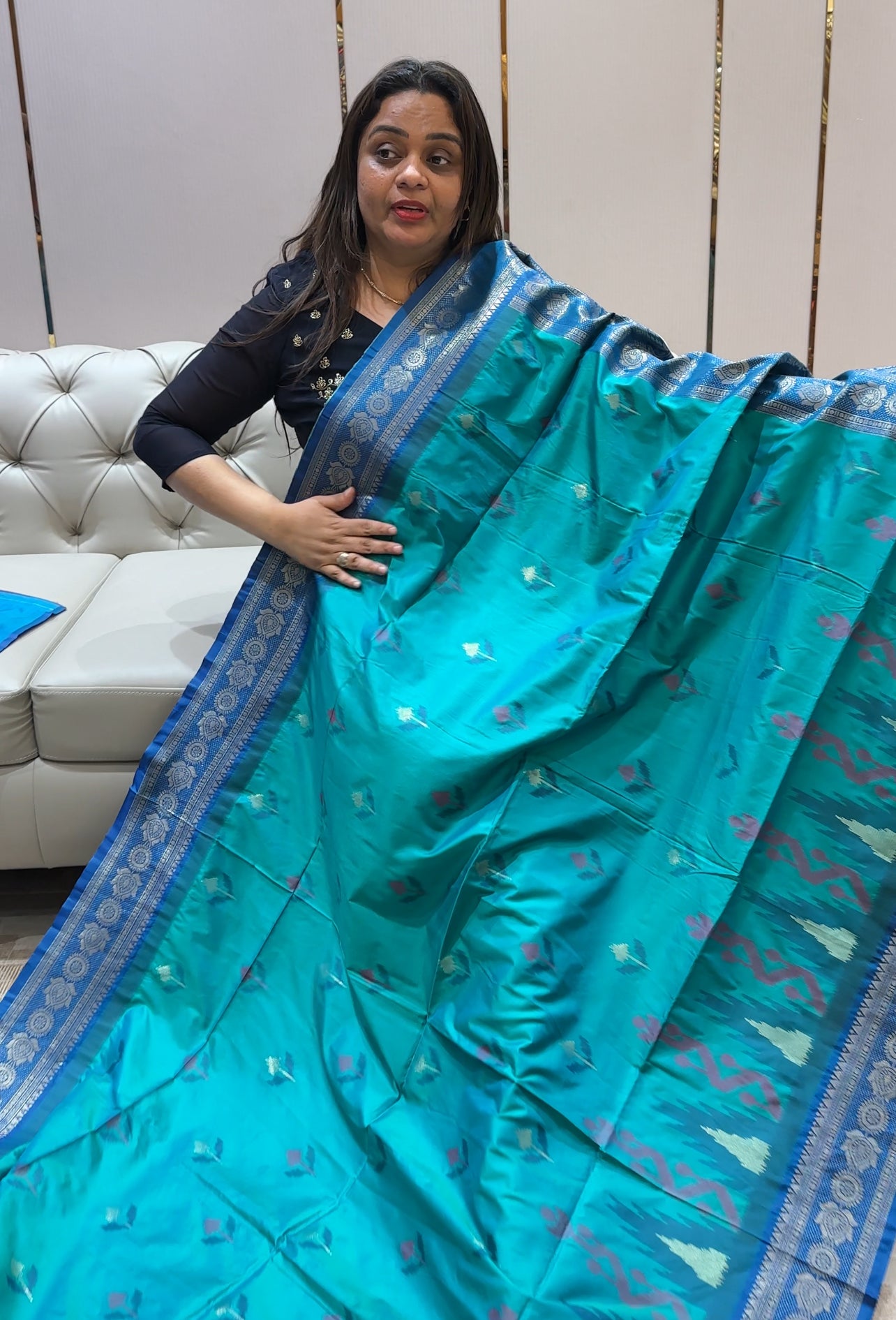 SEMI SILK SAREES - IHA 21284