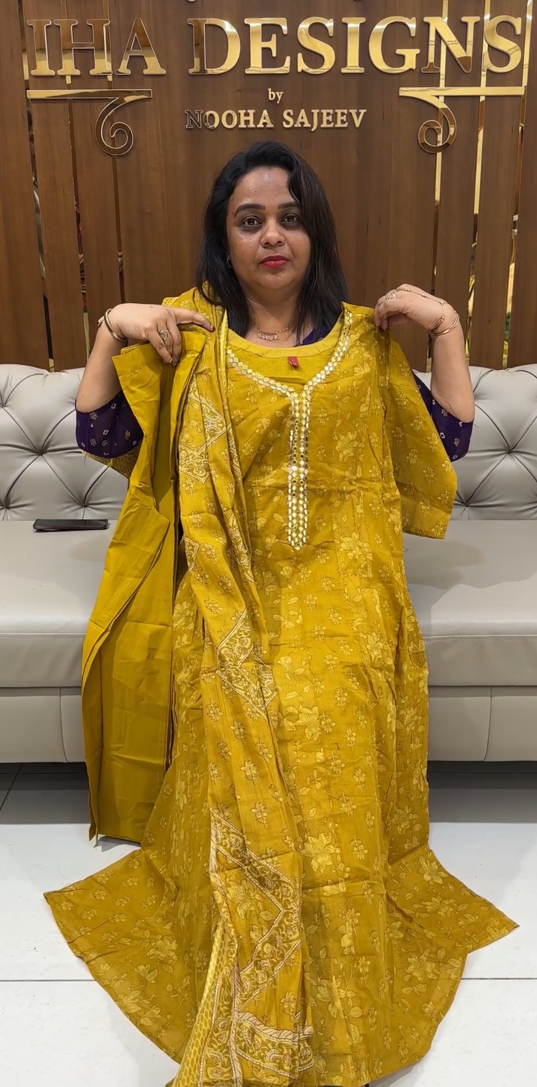MUL COTTON TOP,BOTTOM AND DUPATTA - IHA 25162
