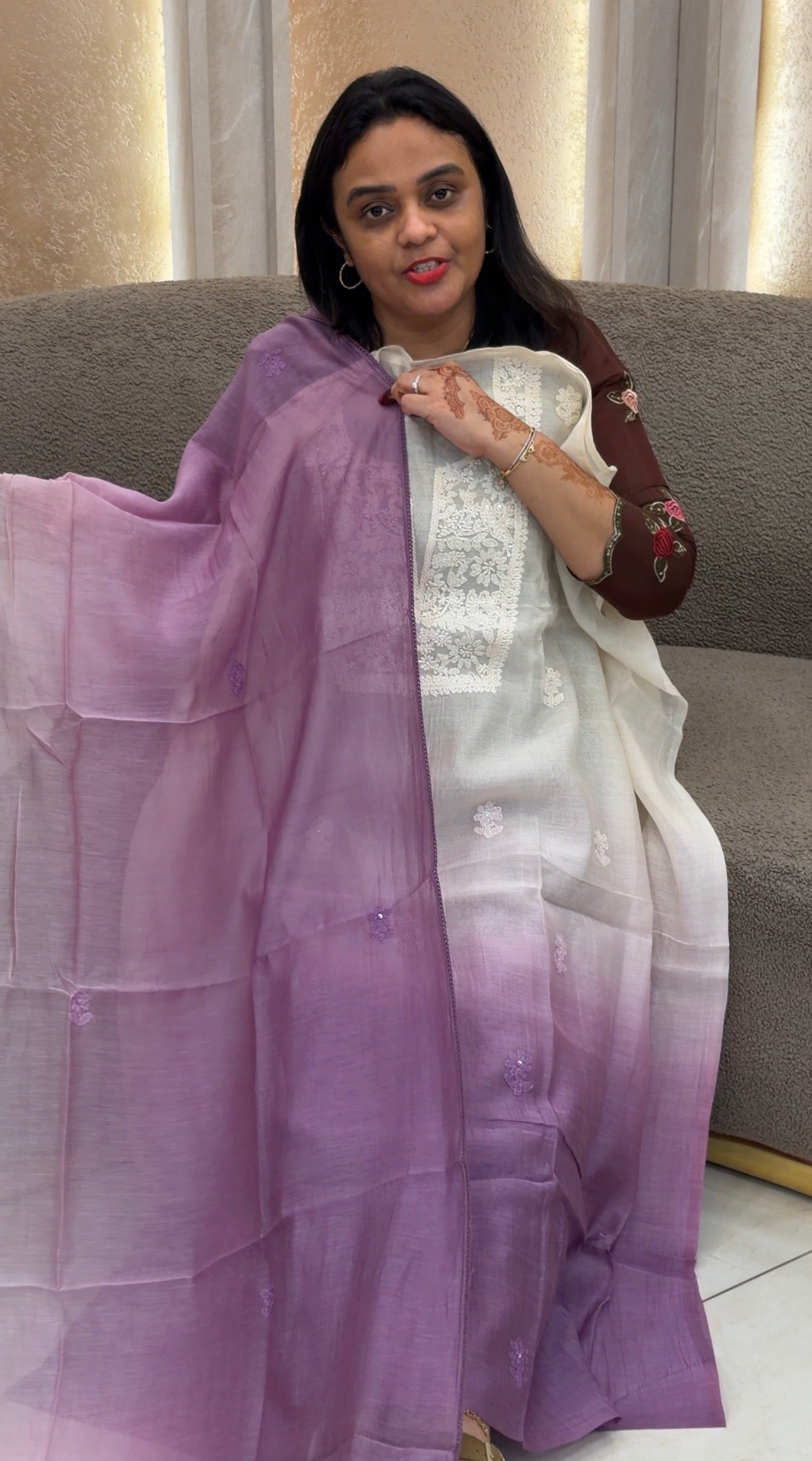 MUL CHANDERI UNSTITCHED SALWAR SUITS - IHA 32945