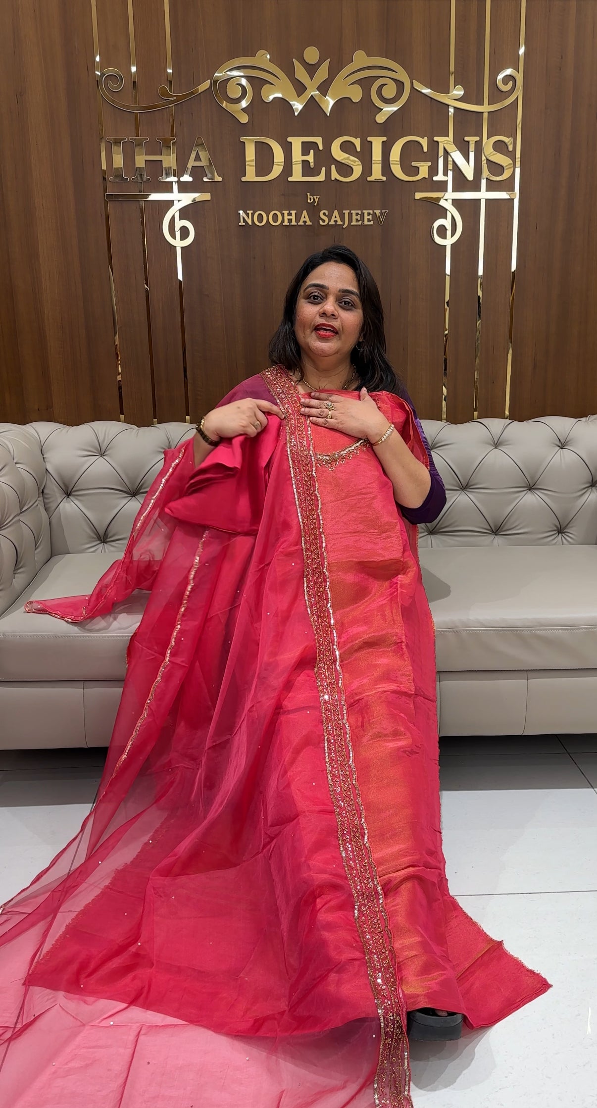 PREMIUM HAND WORKED UNSTITCHED SALWAR SUITS - IHA 23467