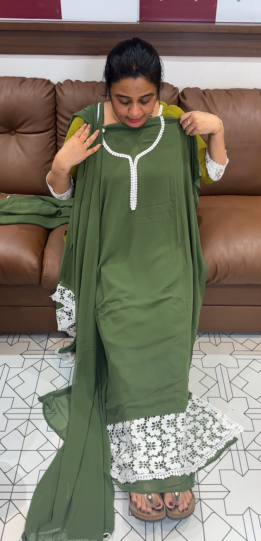 GEORGETTE UNSTITCHED SALWAR SUITS - IHA 27070