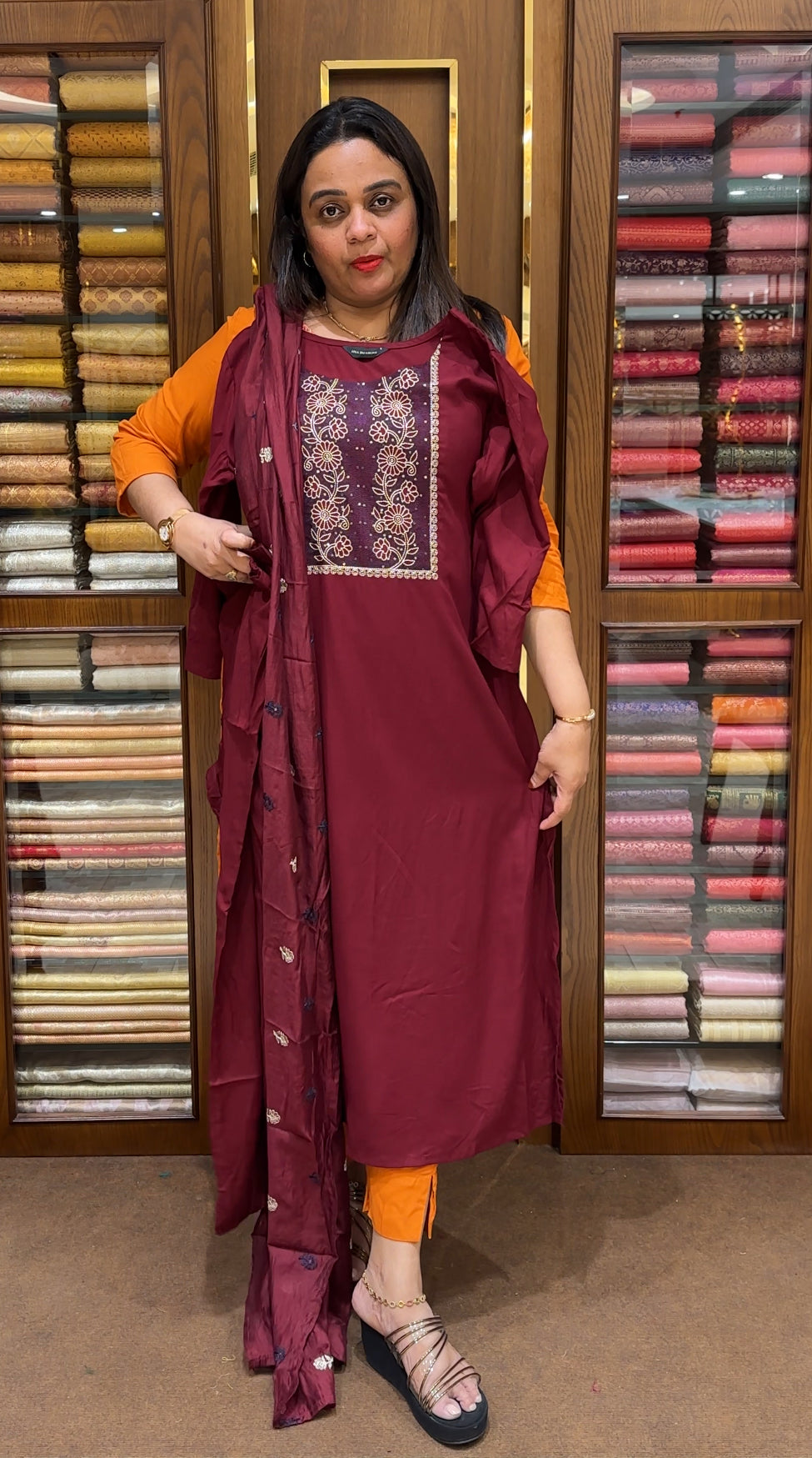 READY TO WEAR TOP, BOTTOM AND DUPATTA - IHA 24046