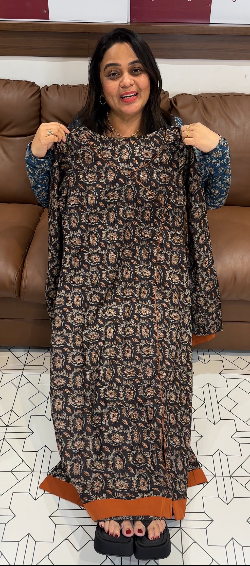 IHA'S IN-HOUSE AJRAKH PRINTED TOPS - IHA 27871