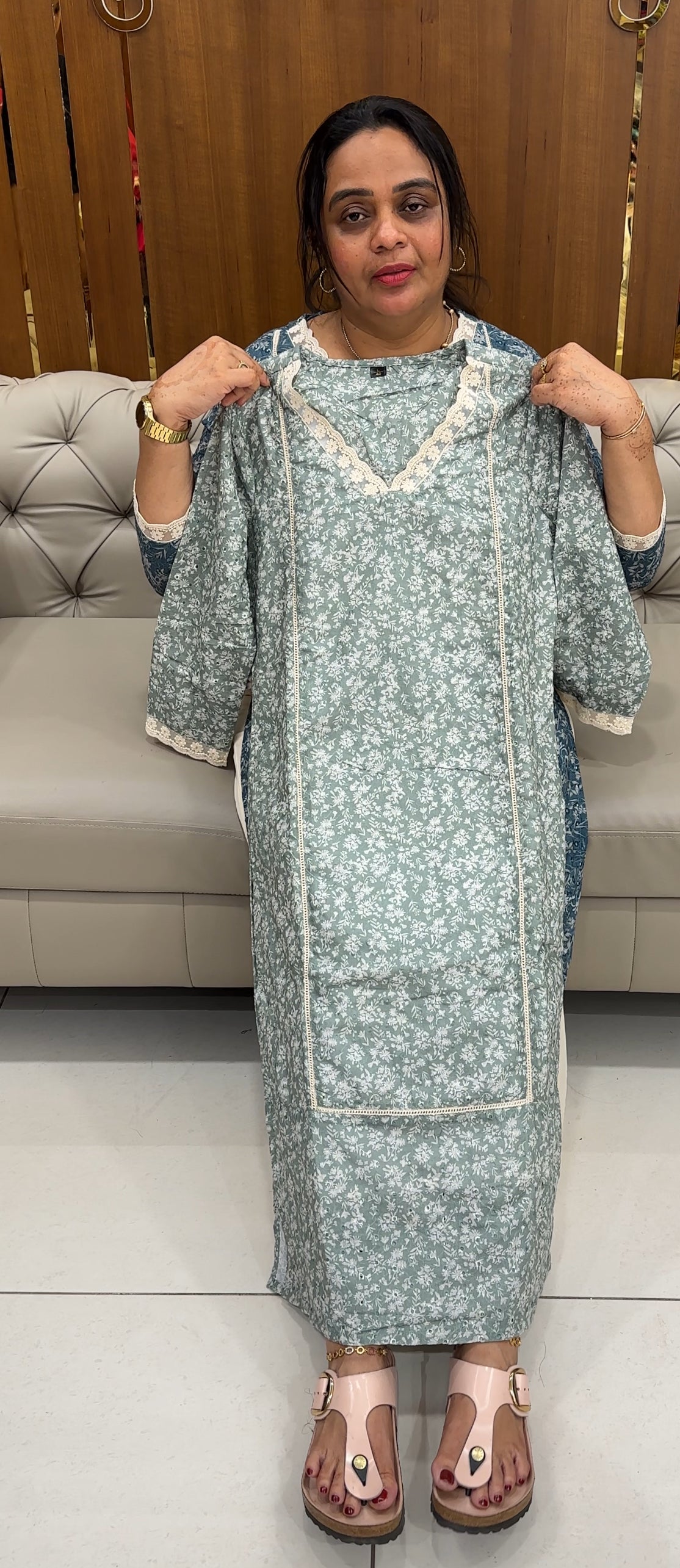 PRINTED COTTON TOP AND BOTTOM - IHA 27621