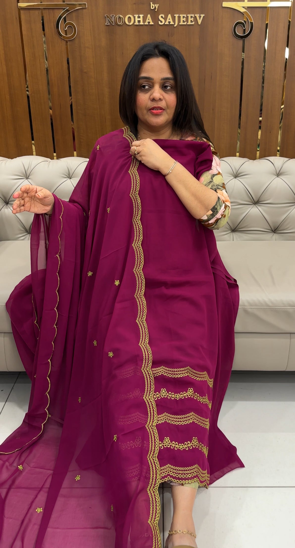 FAUX GEORGETTE UNSTITCHEED SALWAR SUITS - IHA 25336
