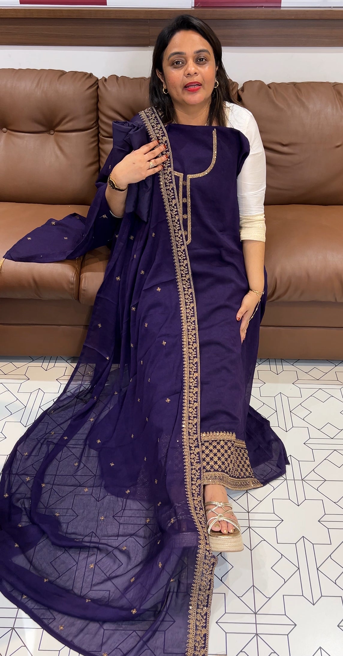 SEMI RAW SILK UNSTITCHED SALWAR SUITS - IHA 25150