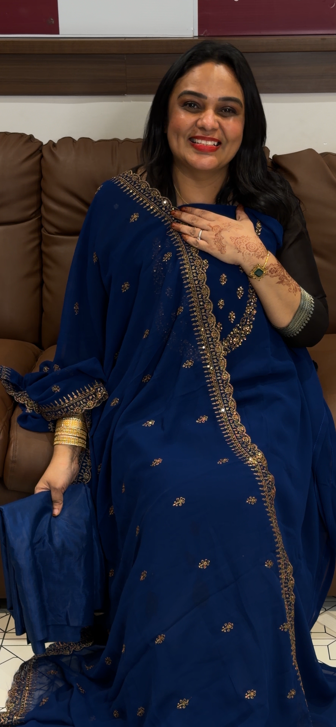 HANDWORKED UNSTITCHED SALWAR SUITS - IHA 33107