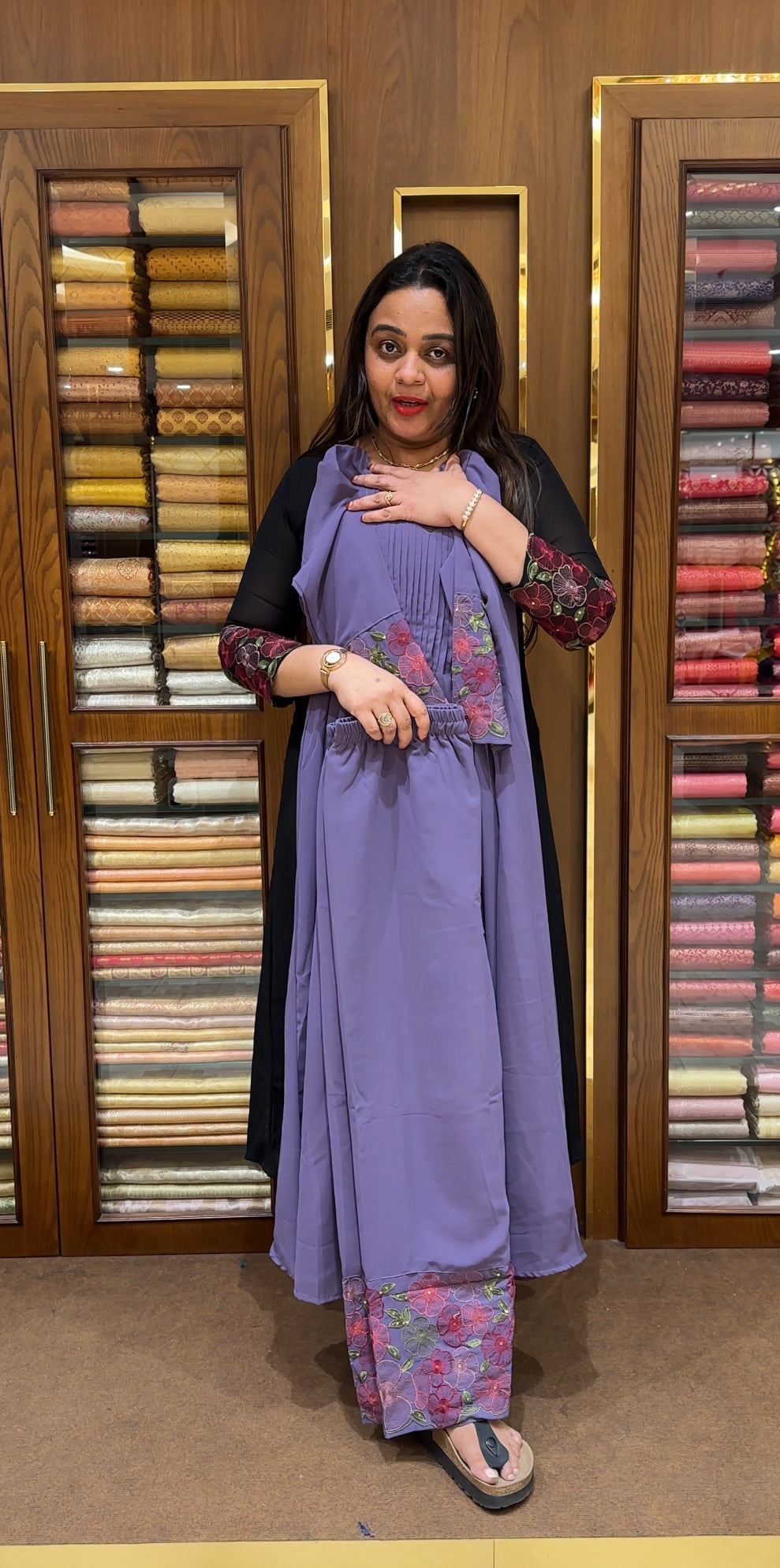 PARTY WEAR TOP AND BOTTOM - IHA 22879