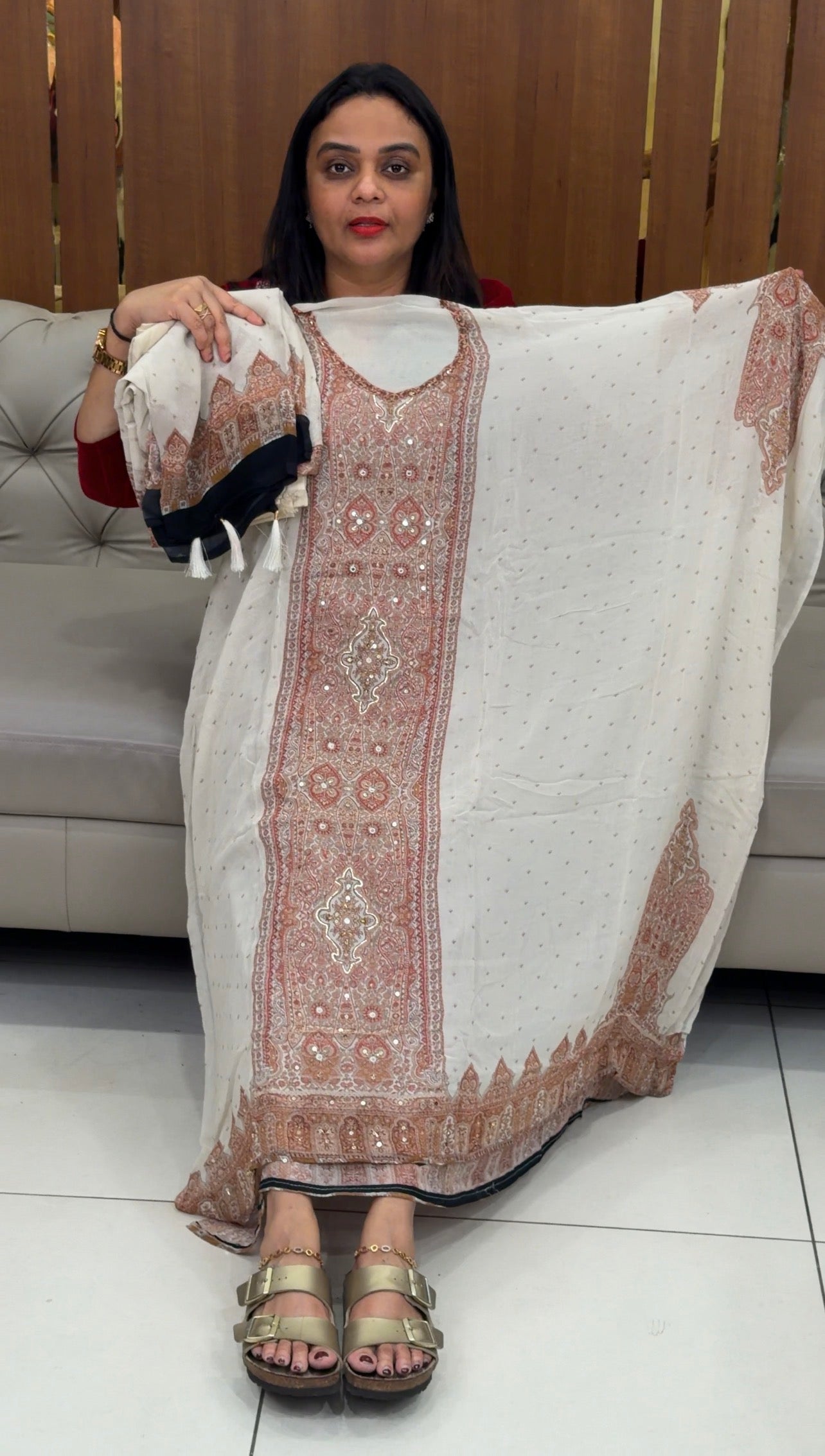 GEORGETTE UNSTITCHED SALWAR SUITS - IHA 32964