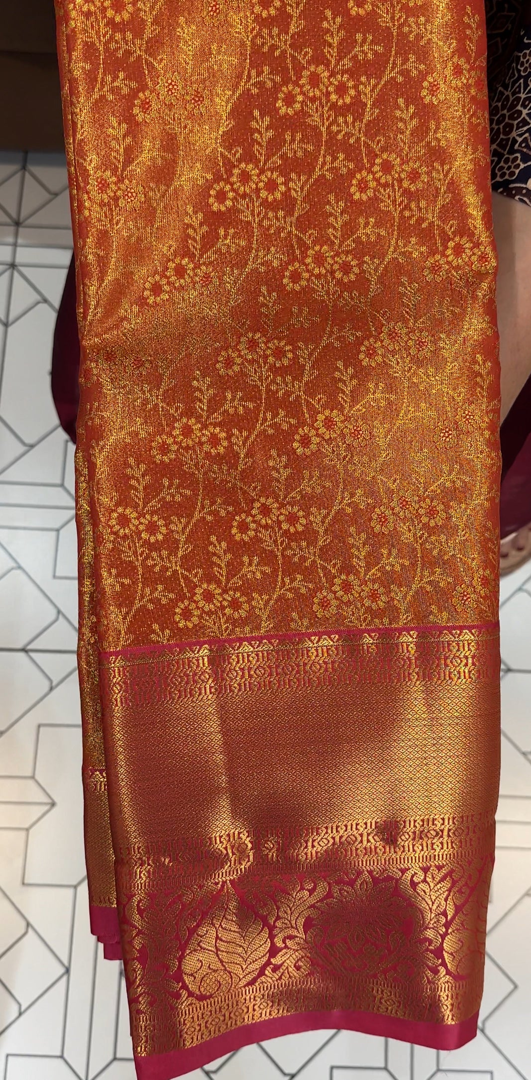 SEMI TISSUE KANCHIPURAM SILK SAREES - IHA 27831