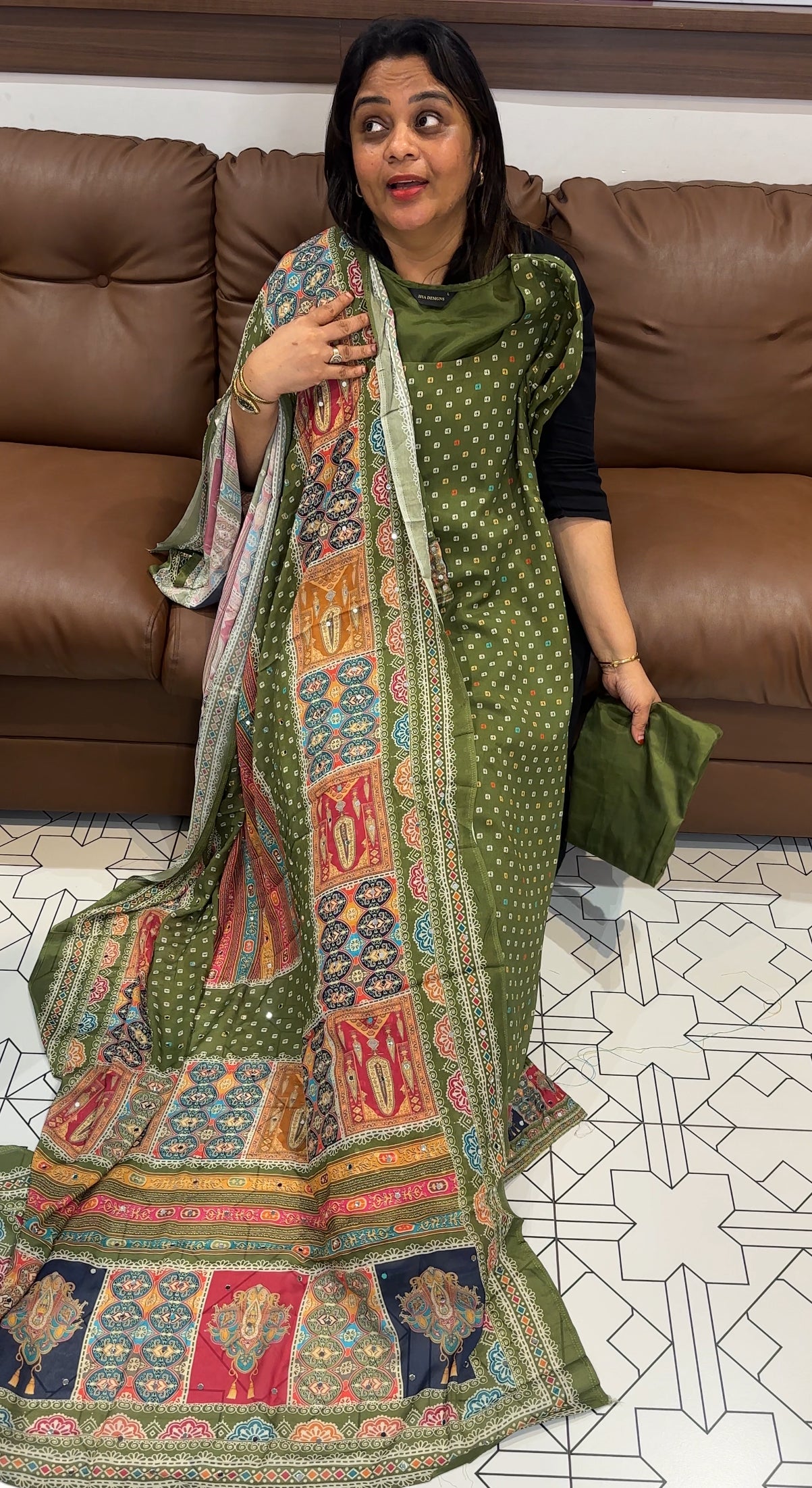 IHA'S IN-HOUSE TOP, BOTTOM AND DUPATTA - IHA 24764