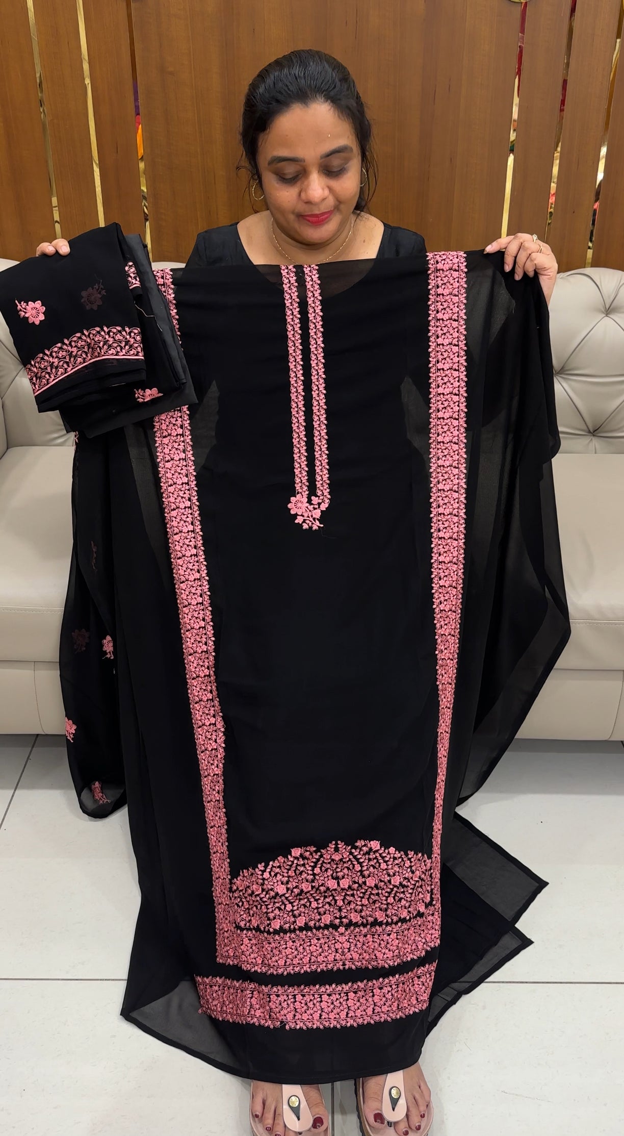 GEORGETTE UNSTITCHED SALWAR SUITS - IHA 26740